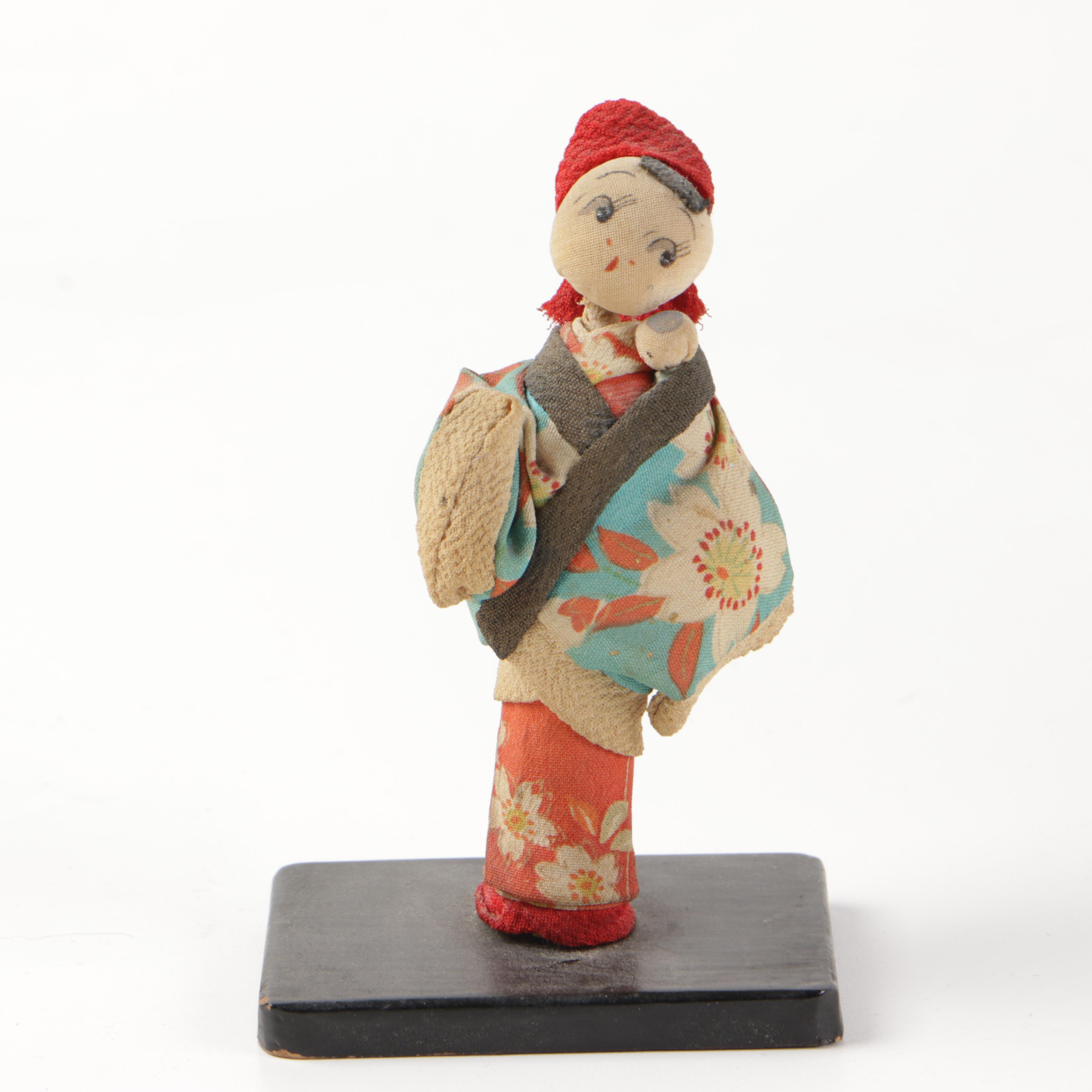 Antique Chinese Dime Store Dolls and Vintage Asian Decor
