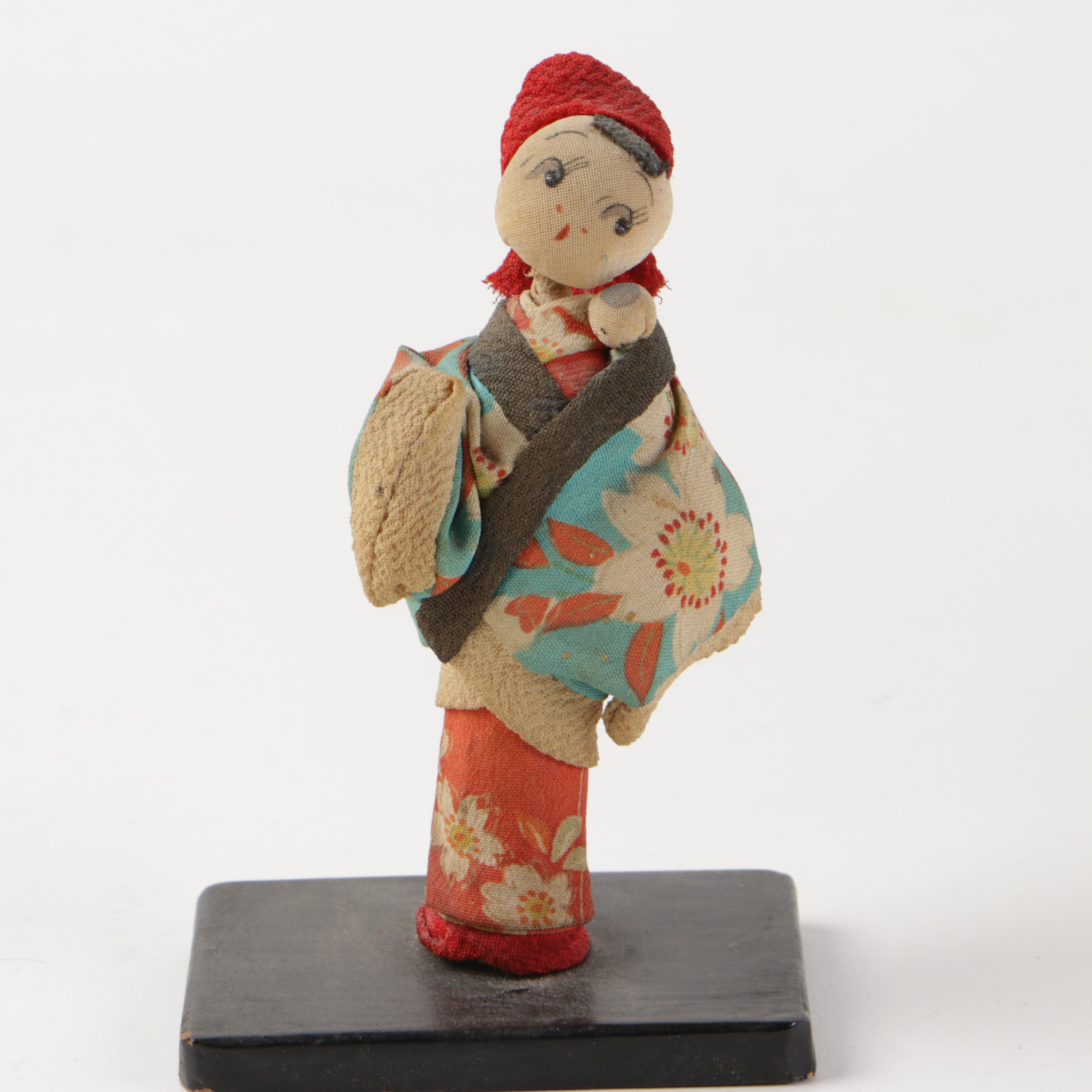 Antique Chinese Dime Store Dolls and Vintage Asian Decor