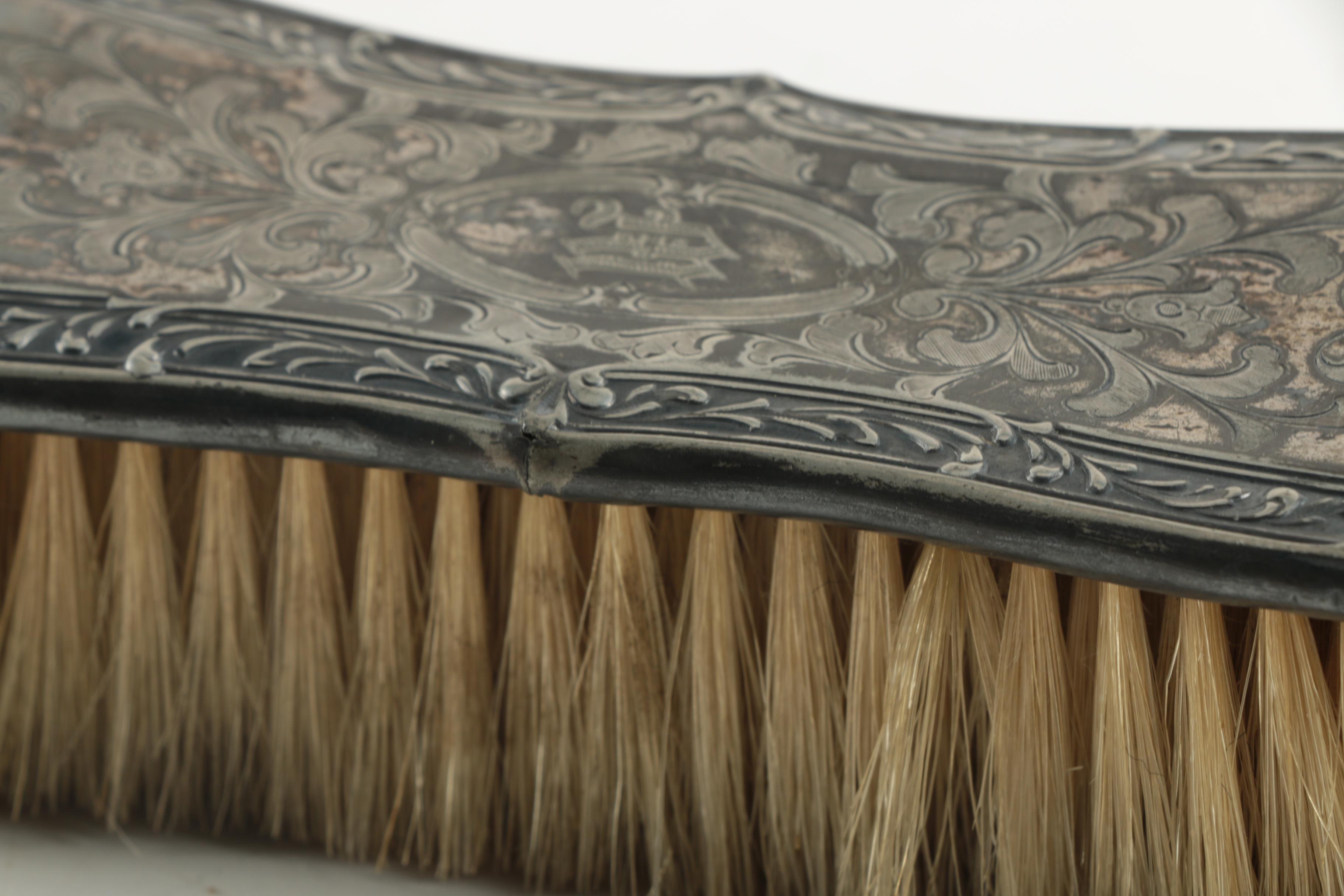 Silver Plate Handled Clothes Brush