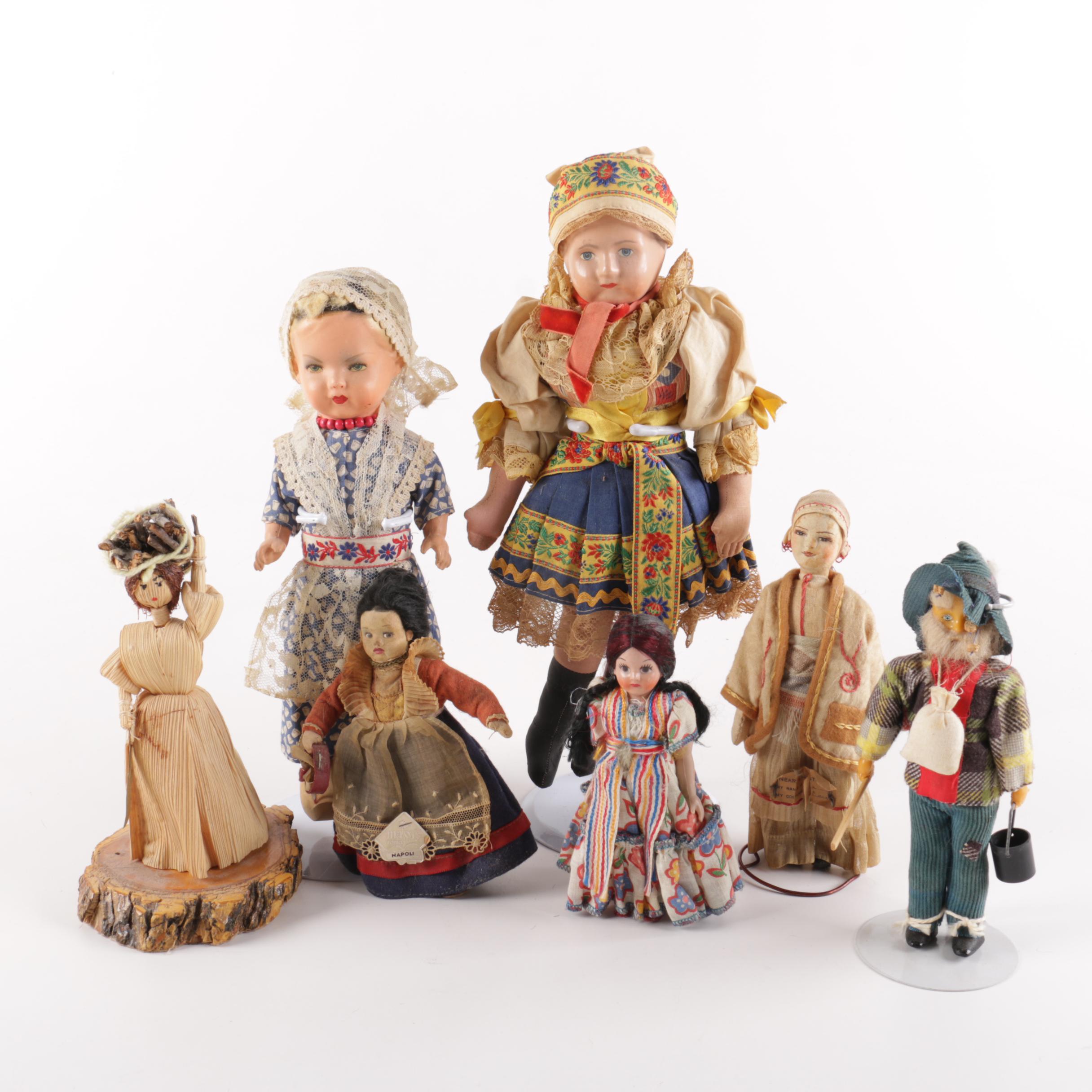 Vintage Cloth and Composite Dolls