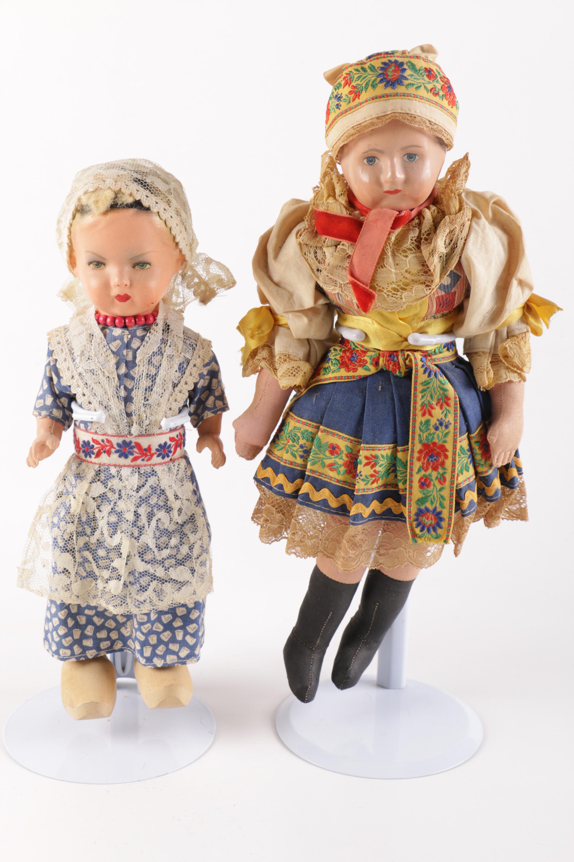 Vintage Cloth and Composite Dolls