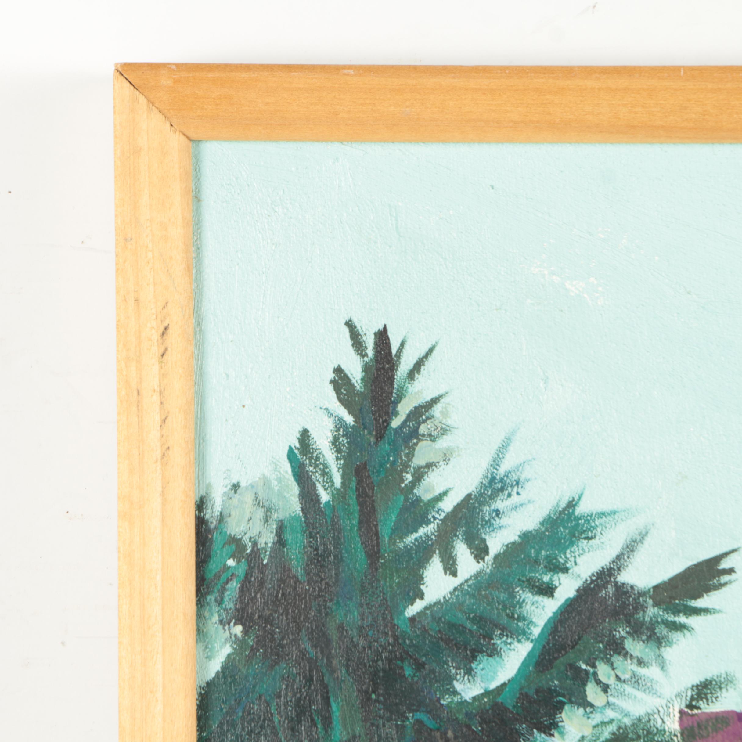 Olin L. Yoder Oil Painting of Victorian House