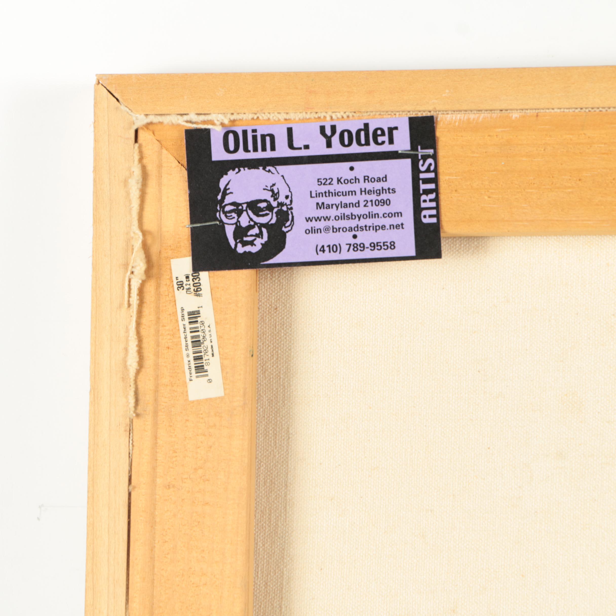 Olin L. Yoder Oil Painting of Victorian House