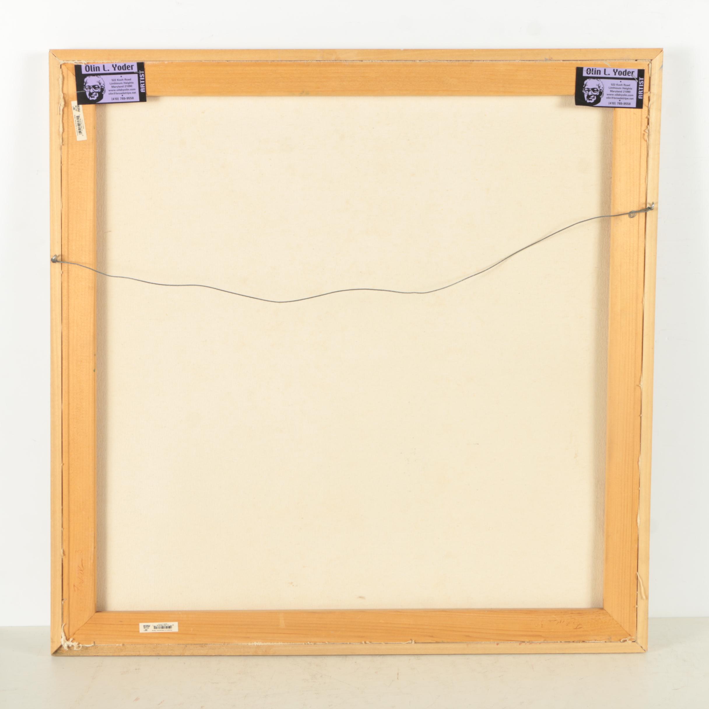 Olin L. Yoder Oil Painting of Victorian House