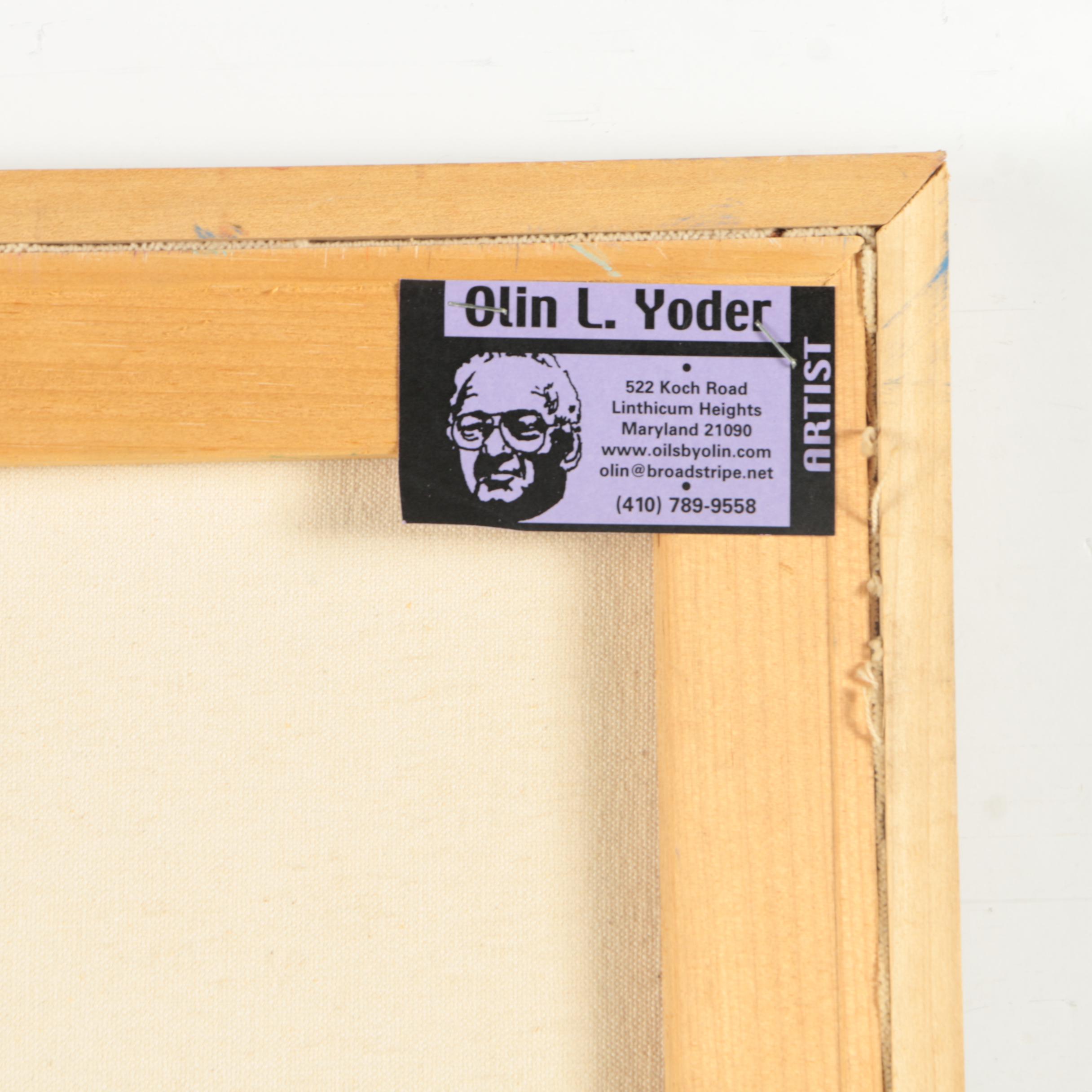 Olin L. Yoder Oil Painting of Victorian House