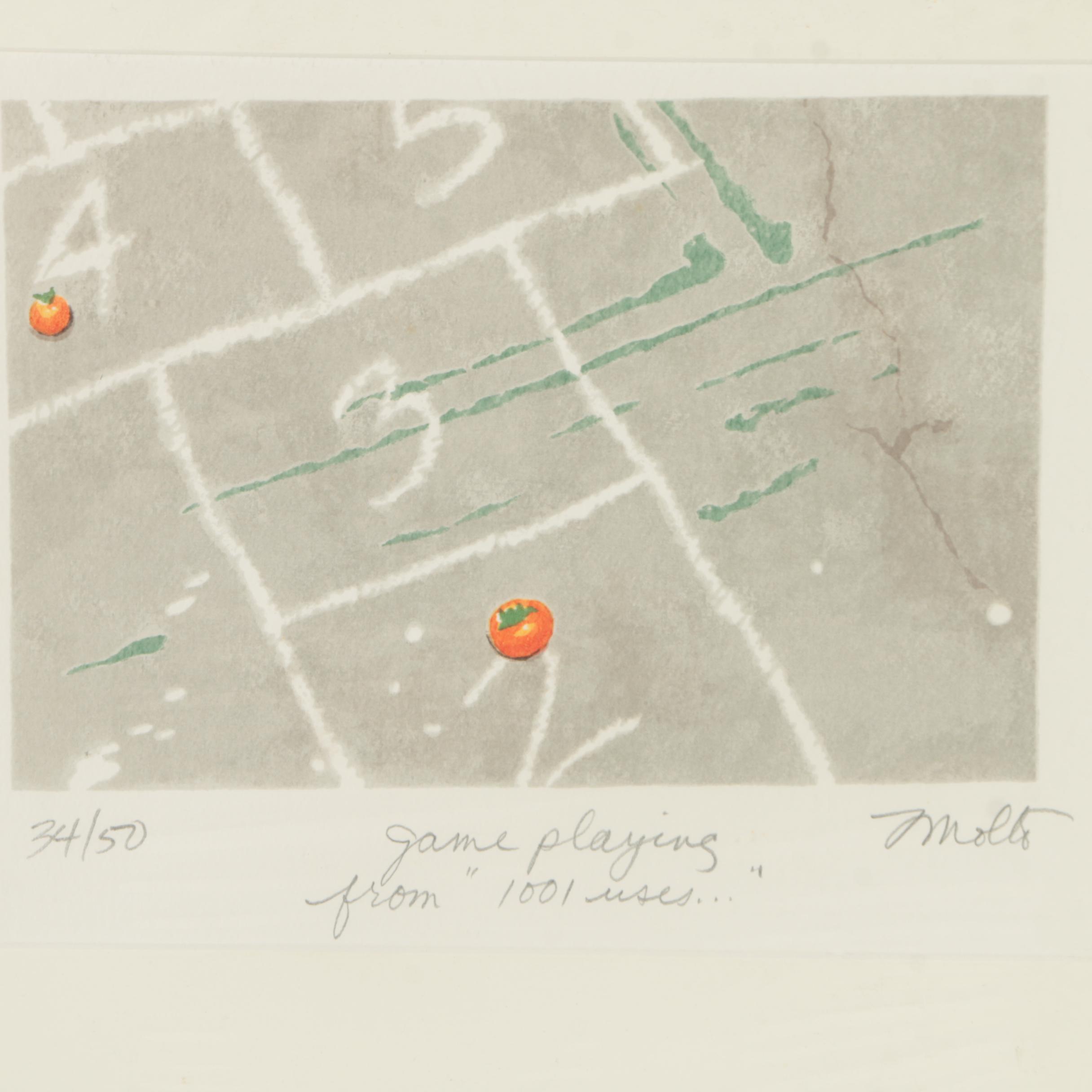 Linda Molto Limited Edition Serigraph on Paper "Game Playing"