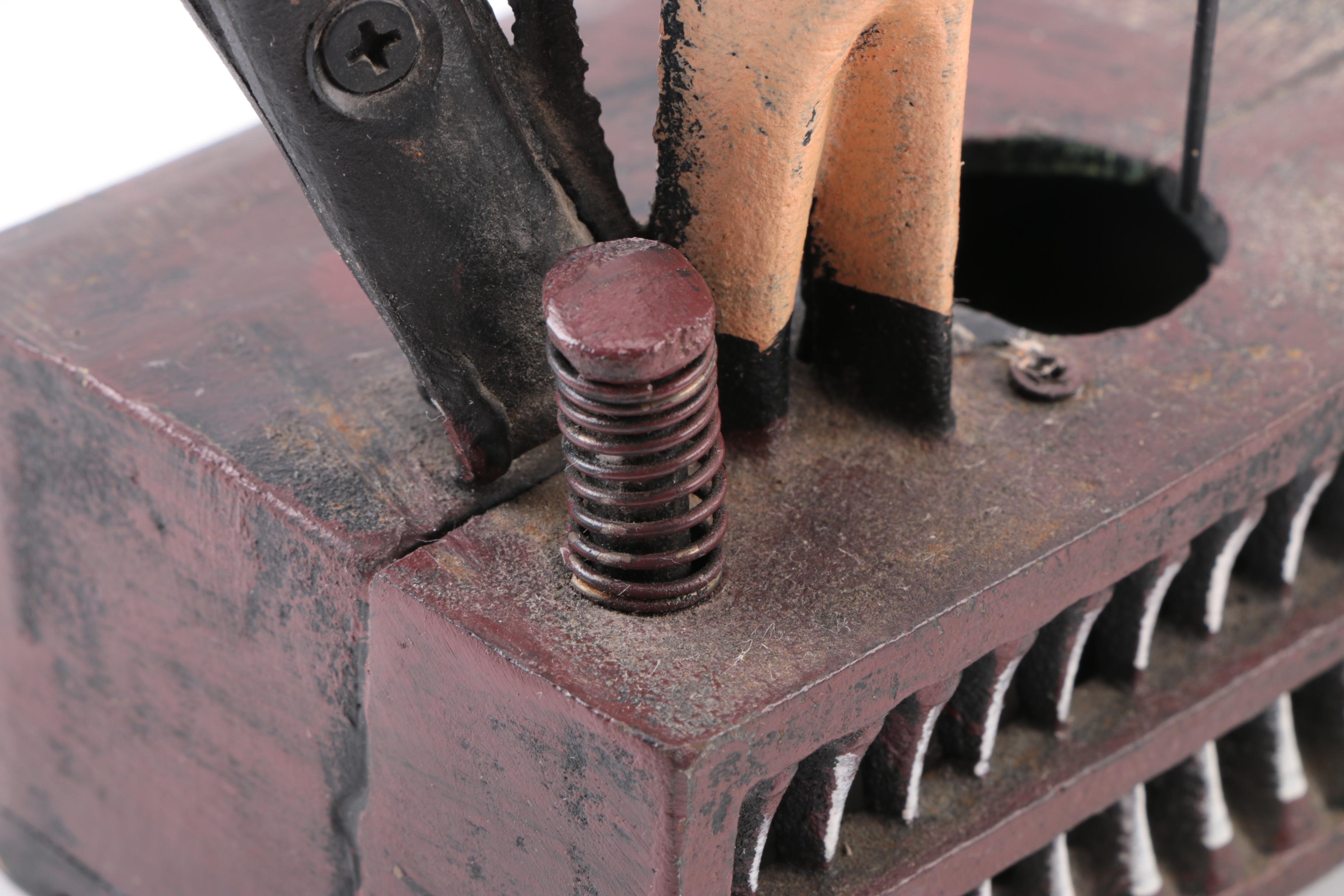 Metal Golfer Mechanical Bank