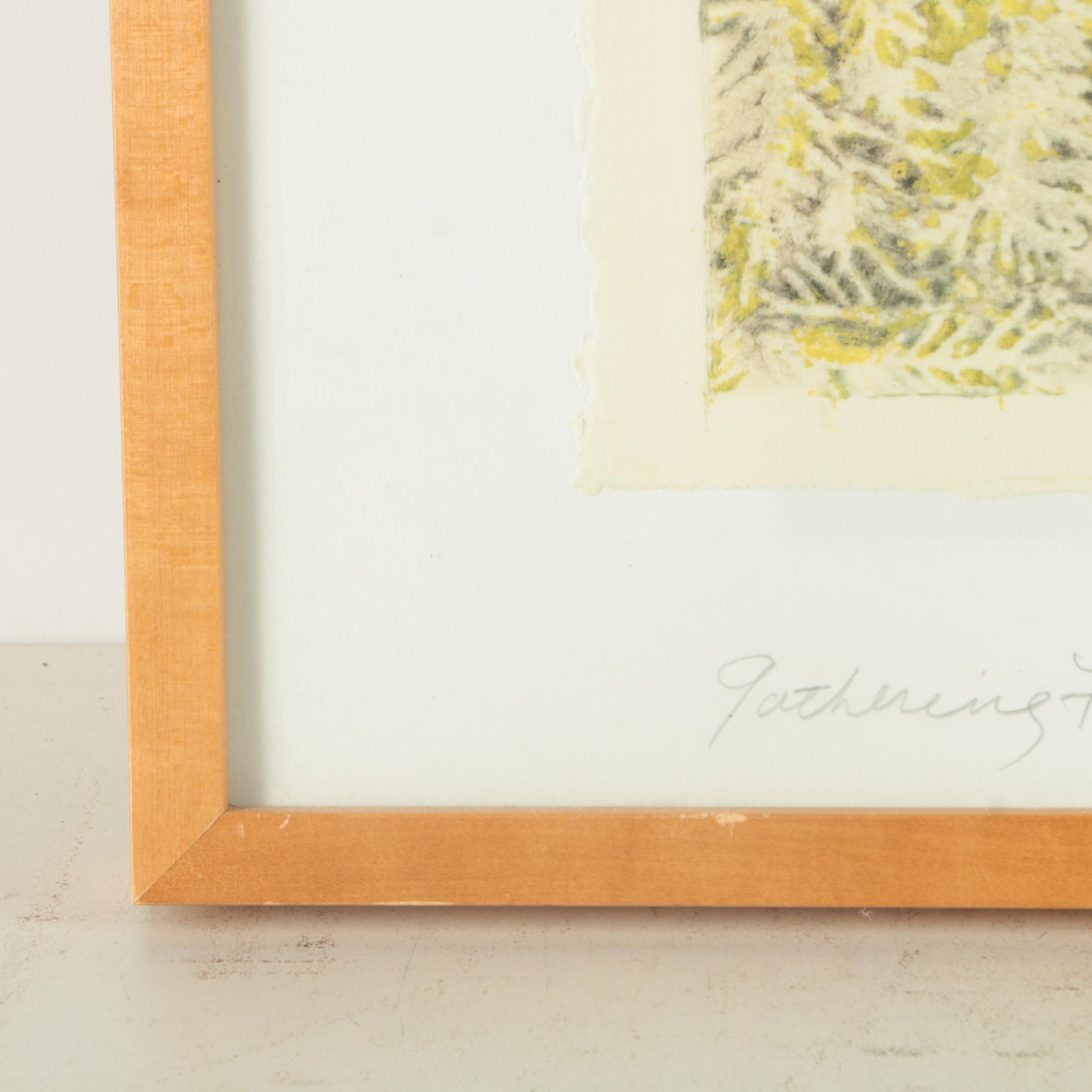 Jane Kelly Morais Mixed Media on Paper "Gathering Frogs"