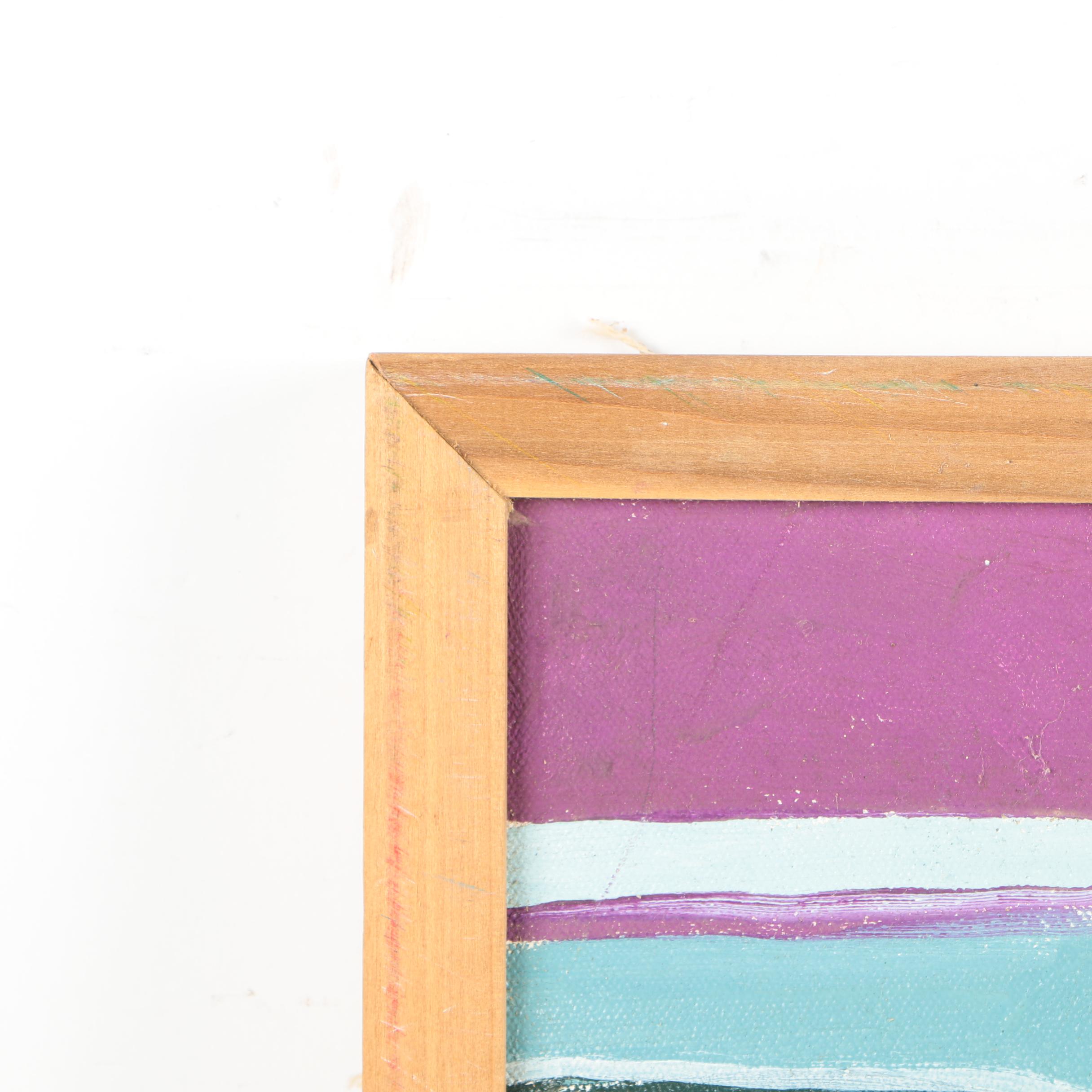 Olin Yoder Oil Painting on Canvas of Food Trays