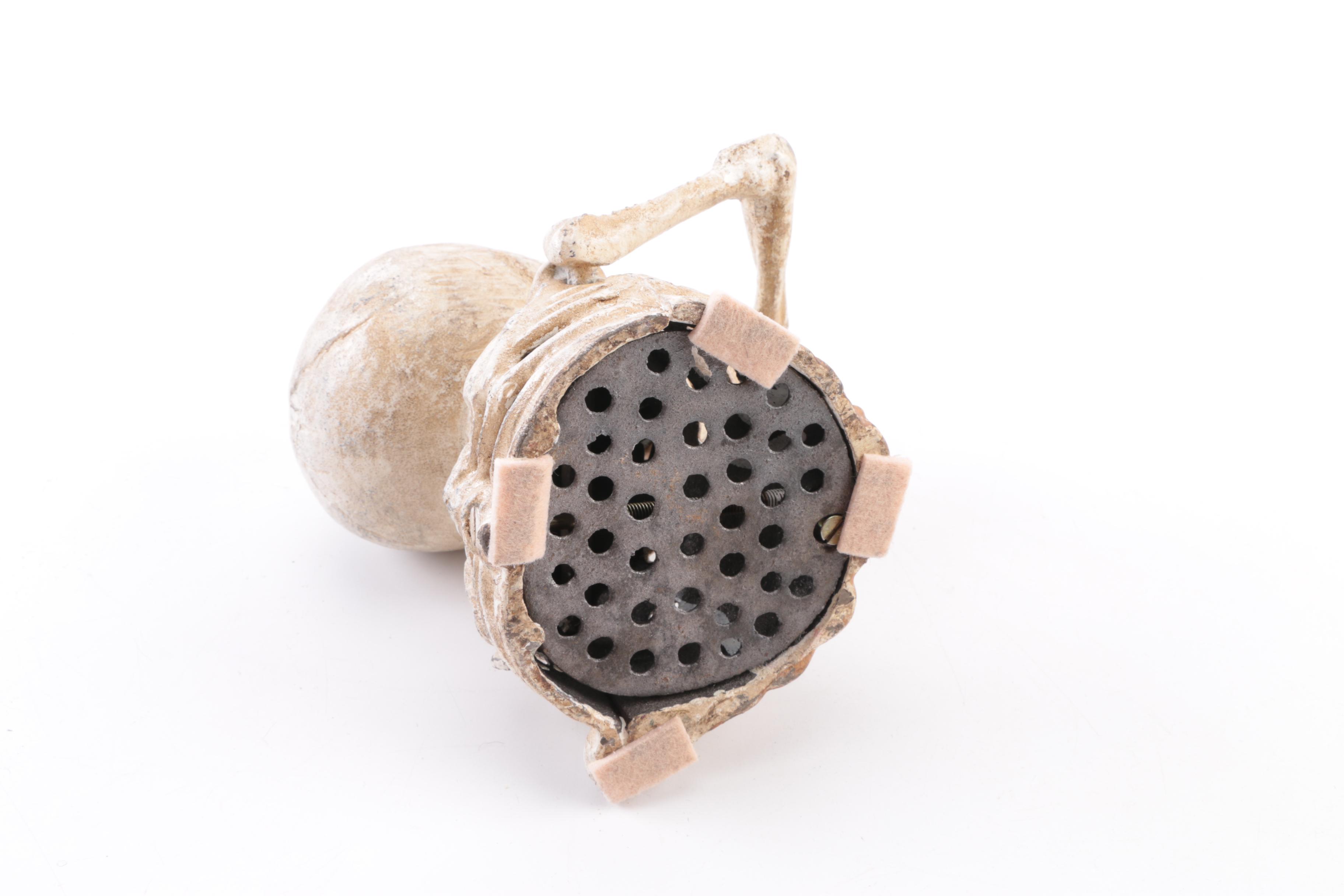 Cast Iron Skeleton Coin Bank