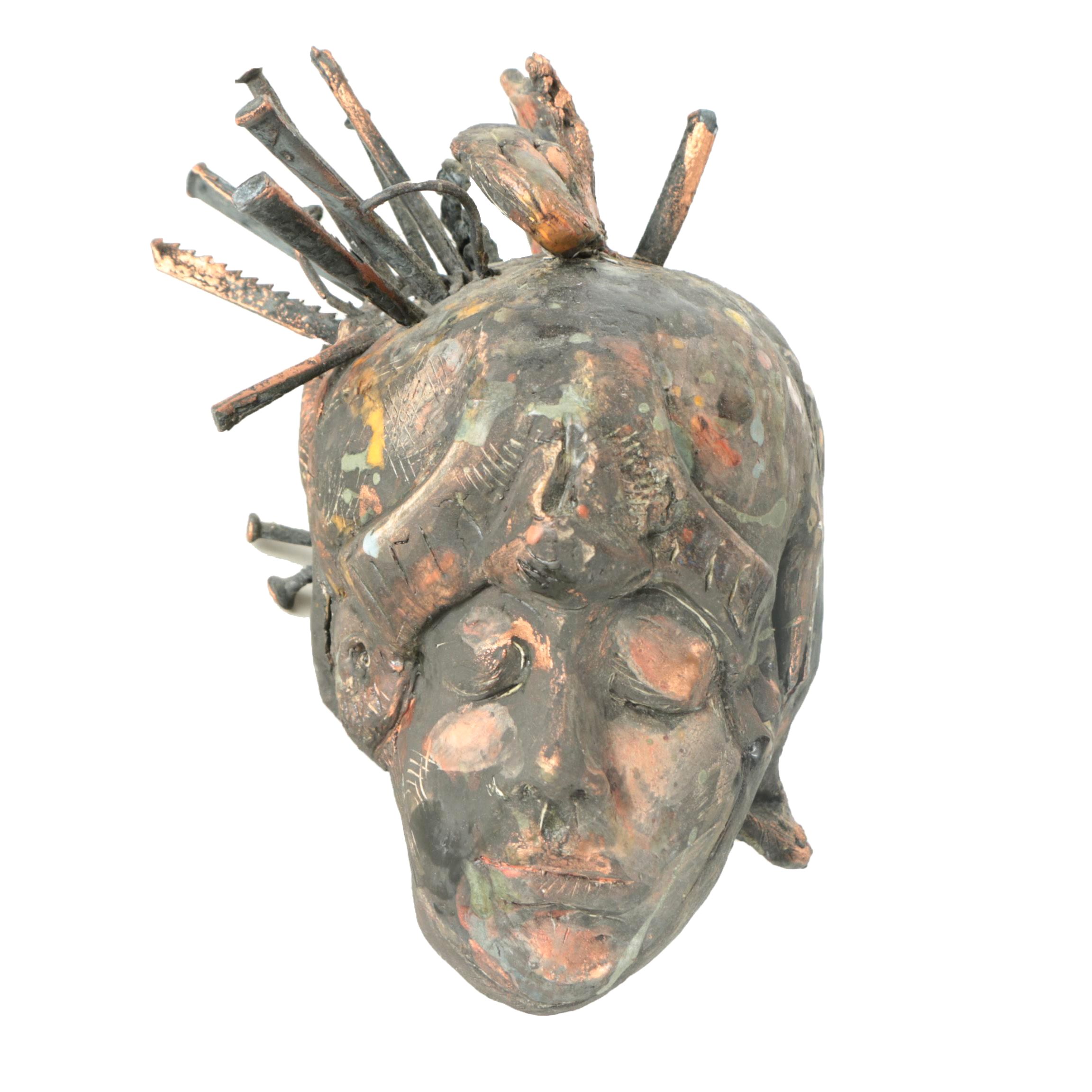 Painted Ceramic Head