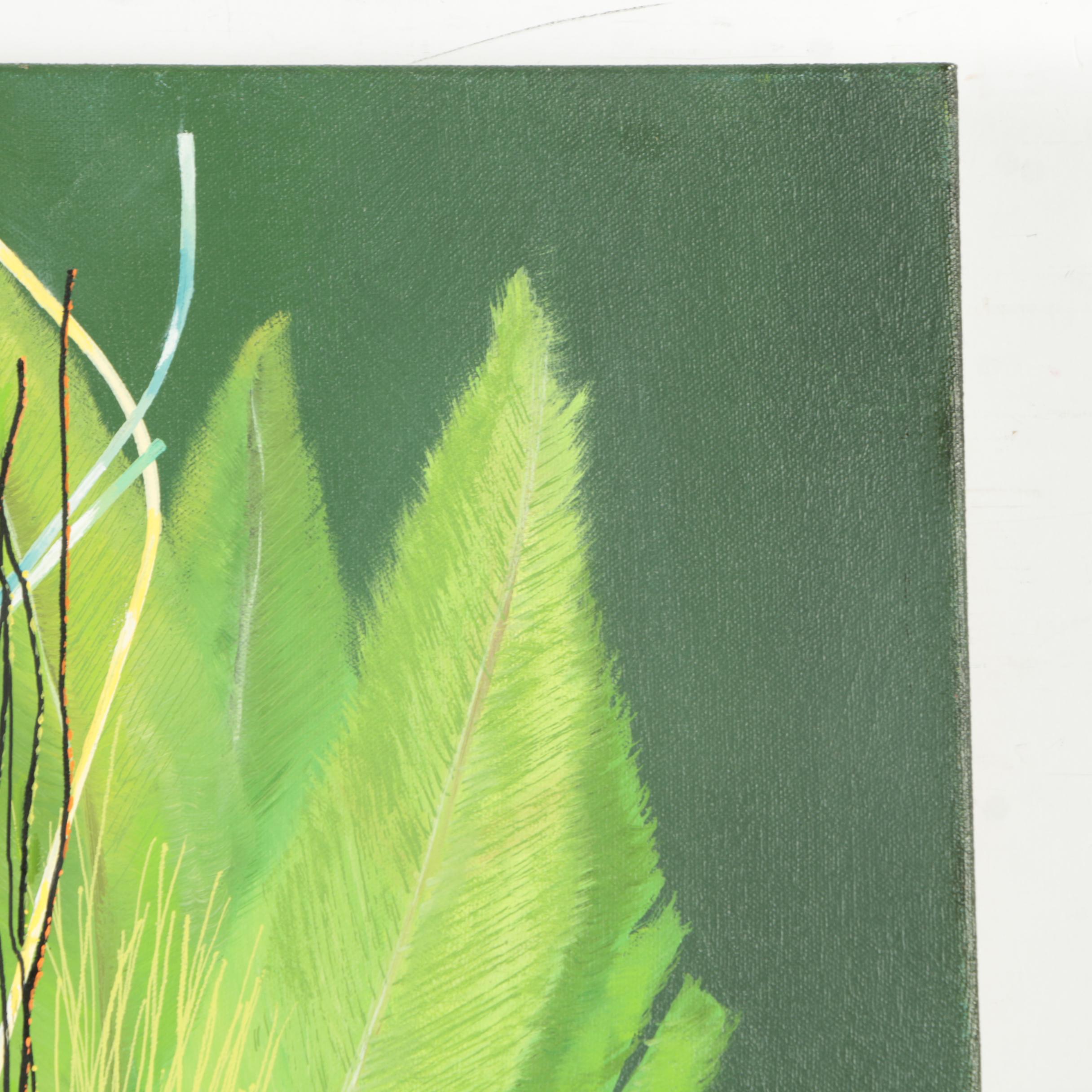 H.E. Kirstel Oil on Canvas of Fishing Lures