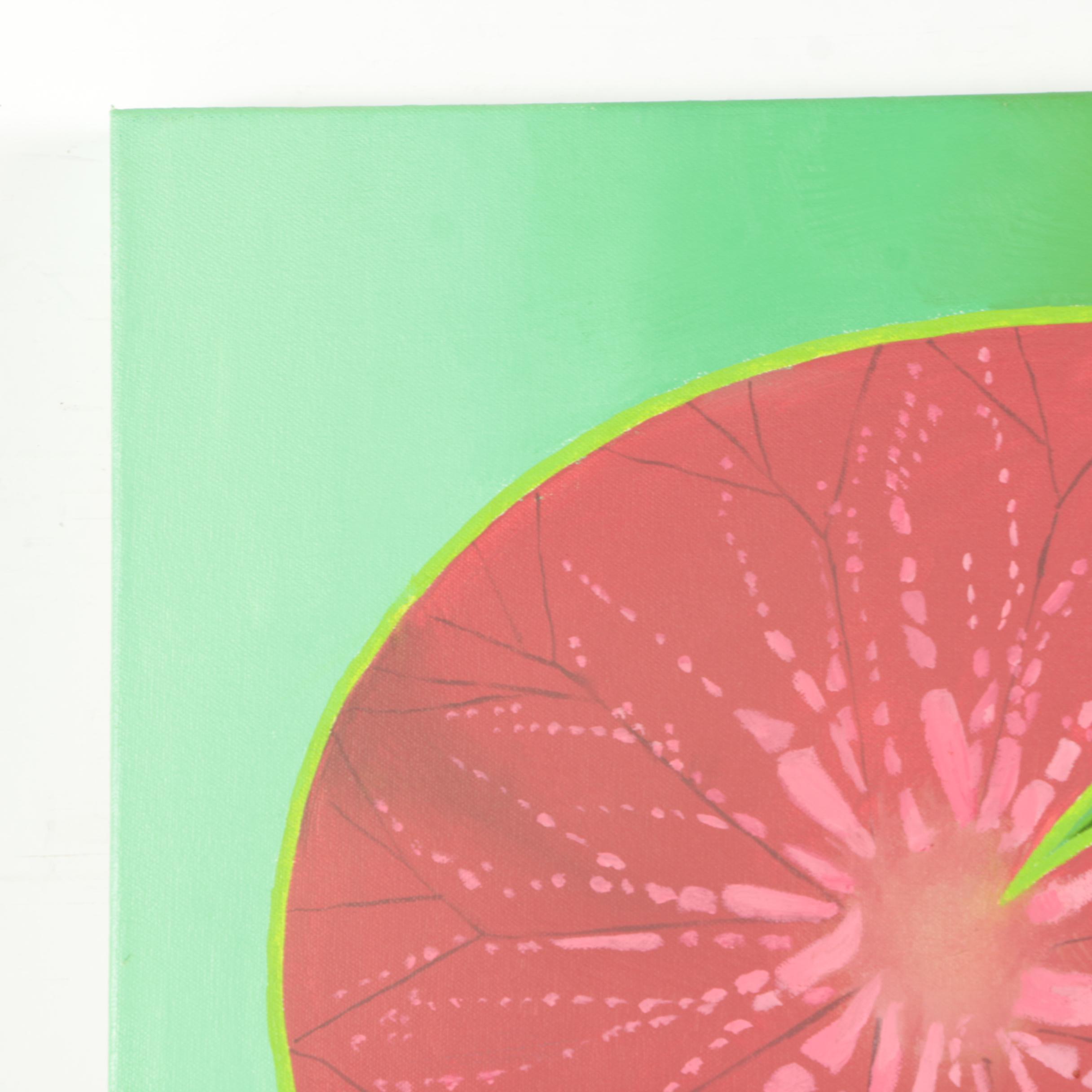 H.E. Kirstel Oil on Canvas of Fishing Lures