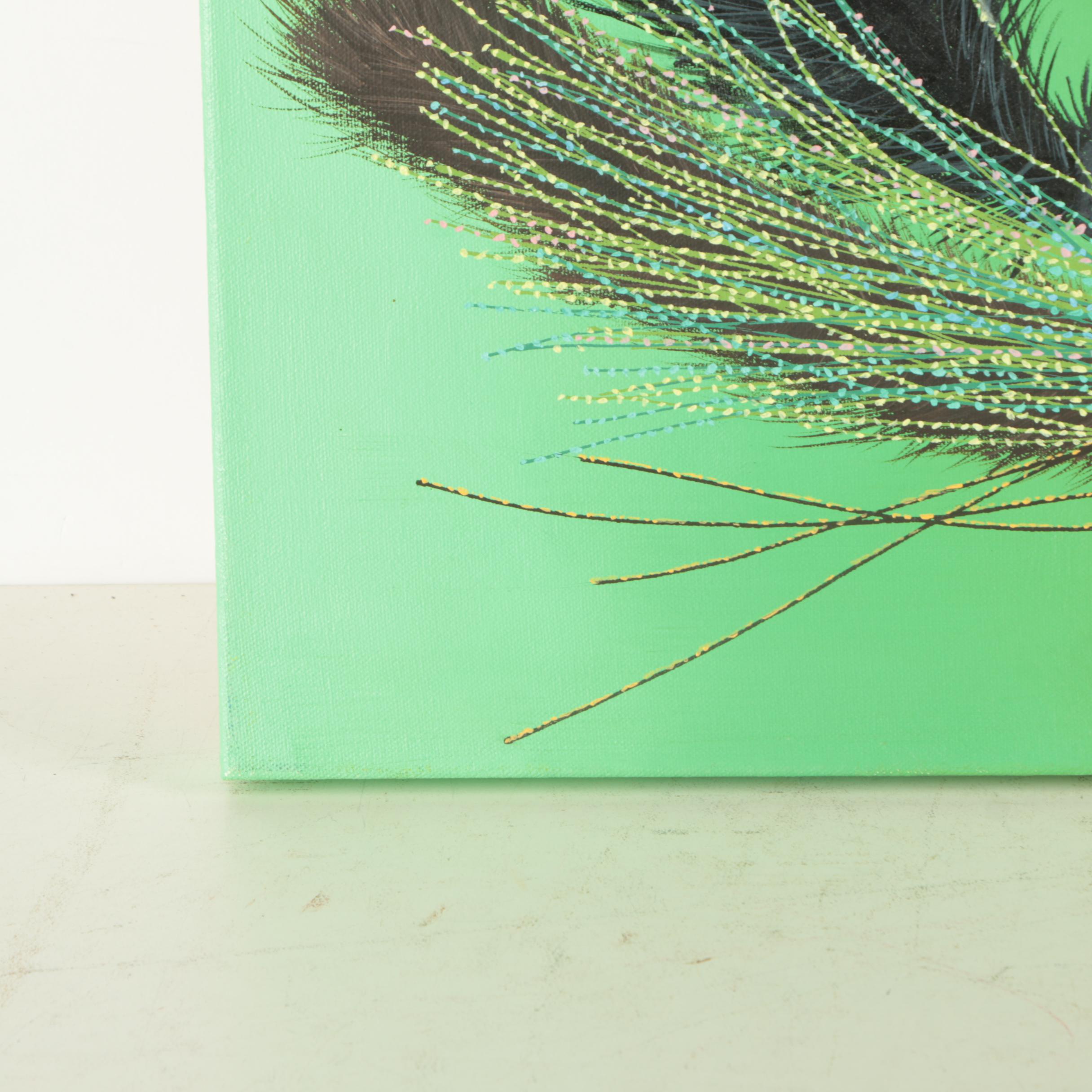 H.E. Kirstel Oil on Canvas of Fishing Lures