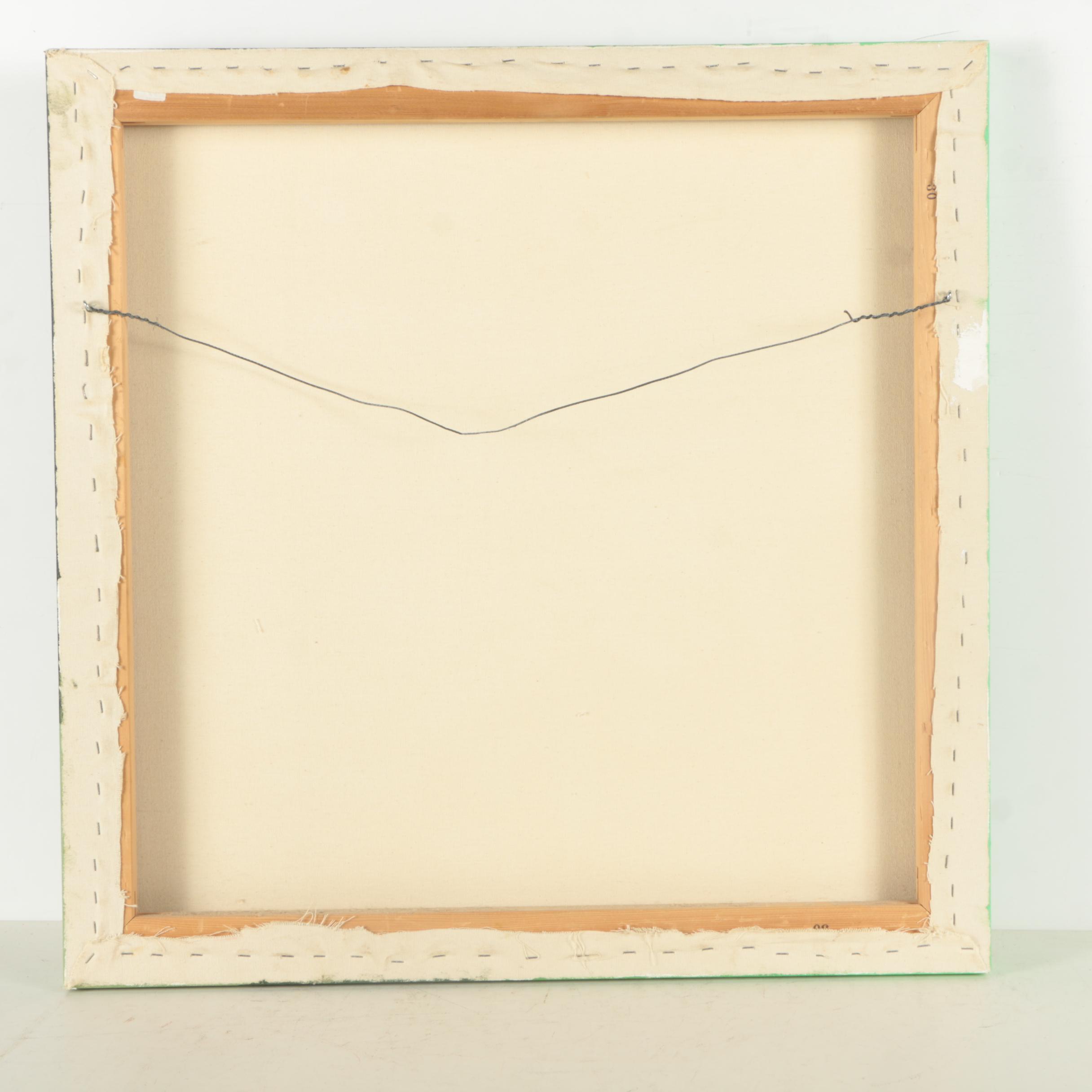 H.E. Kirstel Oil on Canvas of Fishing Lures