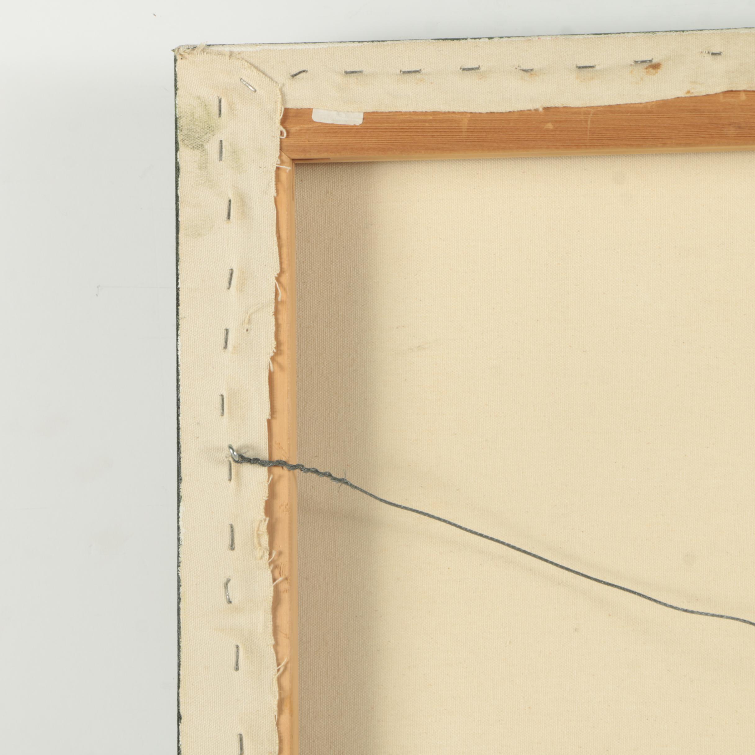 H.E. Kirstel Oil on Canvas of Fishing Lures