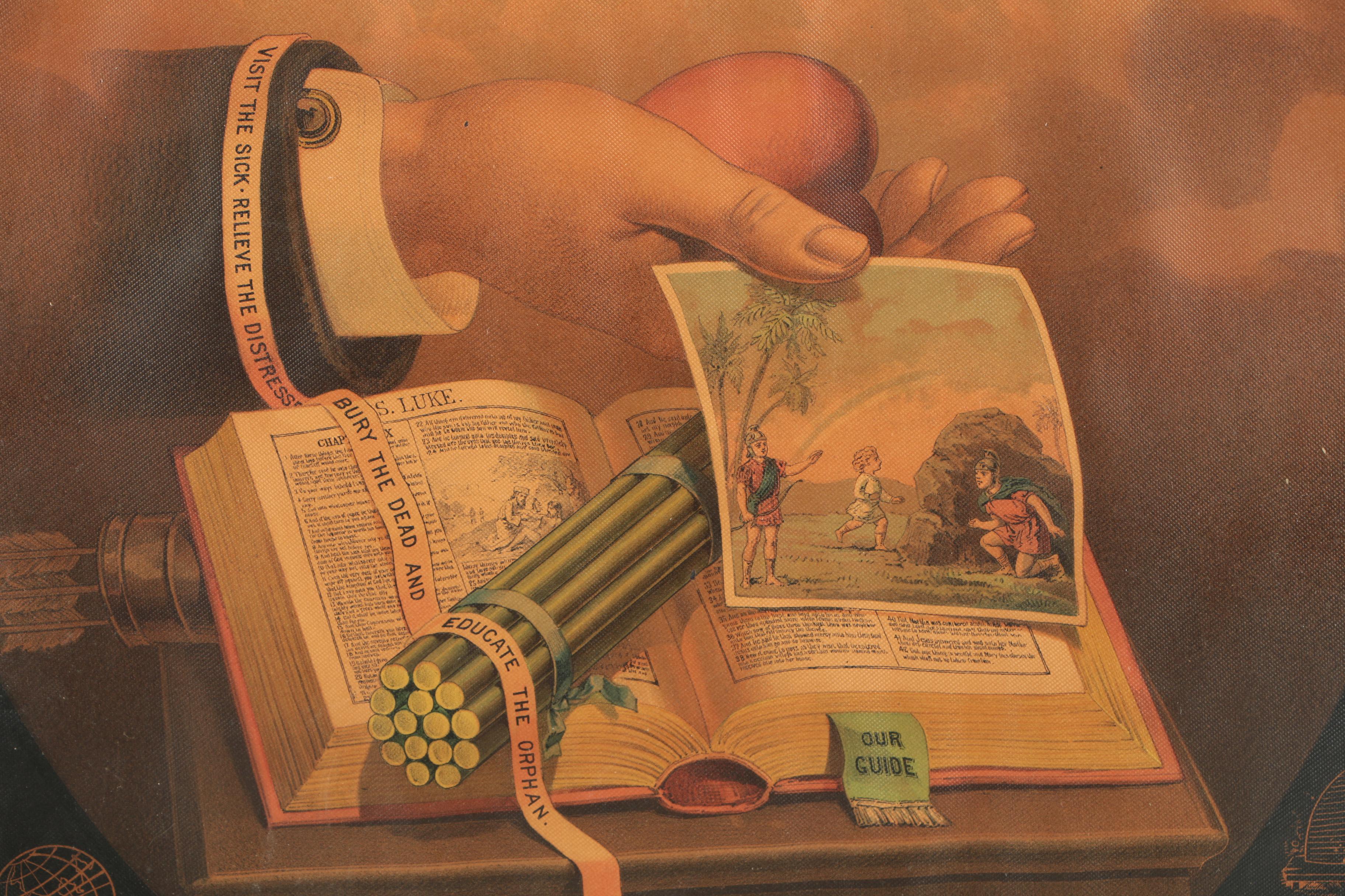 Colored Lithograph "Independent Order of Odd Fellows"