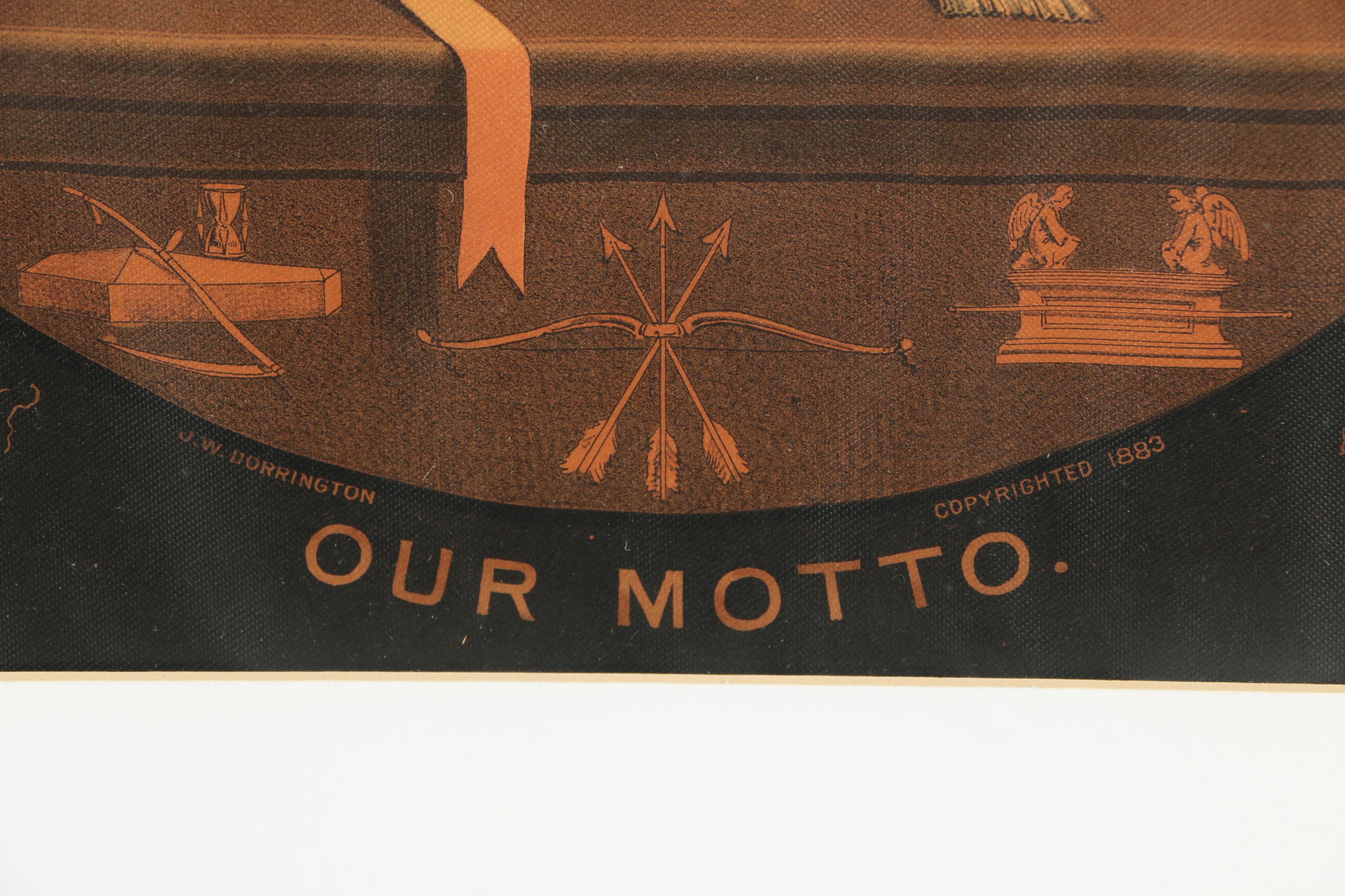 Colored Lithograph "Independent Order of Odd Fellows"