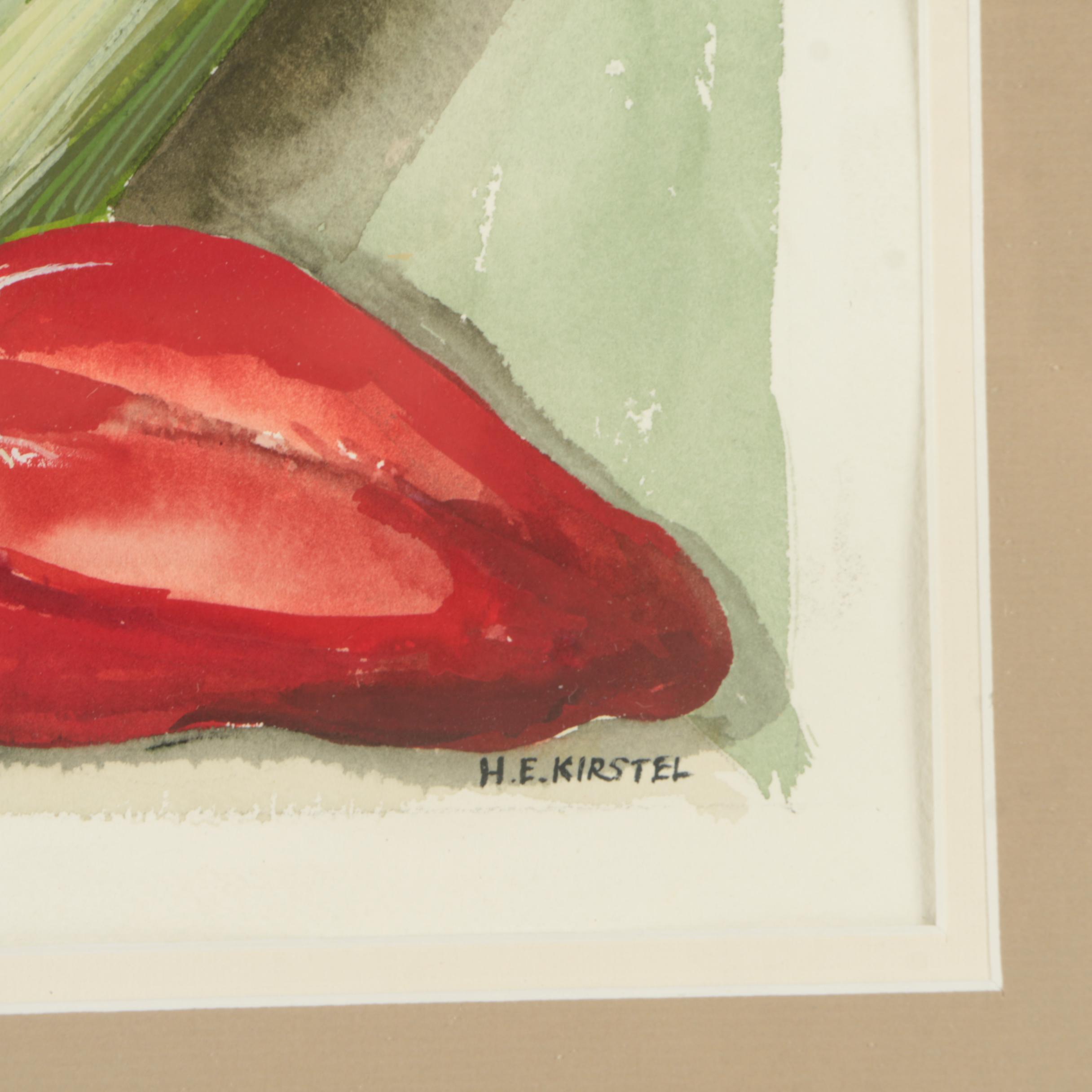 Harvey Kirstel Watercolor on Paper "The Trinity"