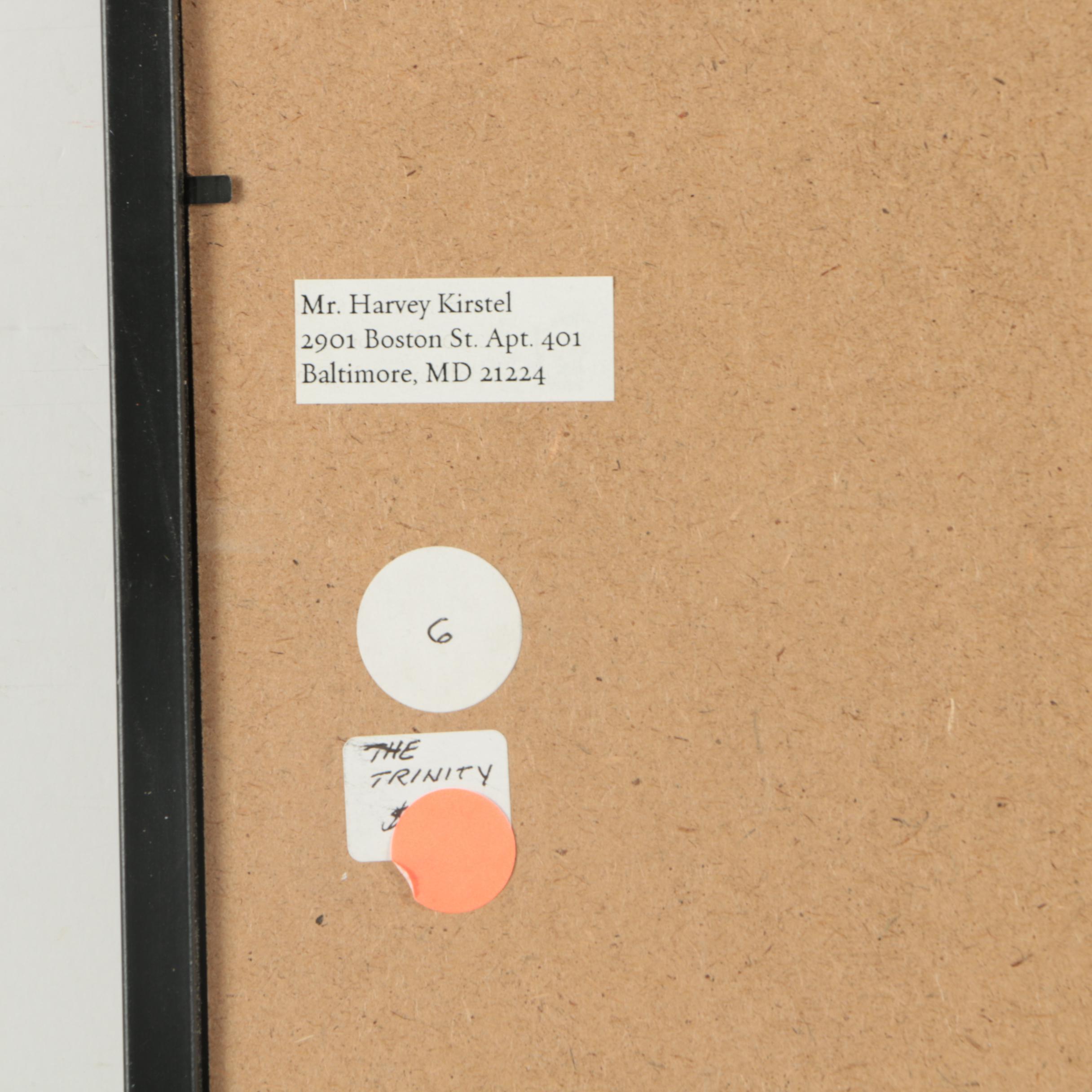 Harvey Kirstel Watercolor on Paper "The Trinity"