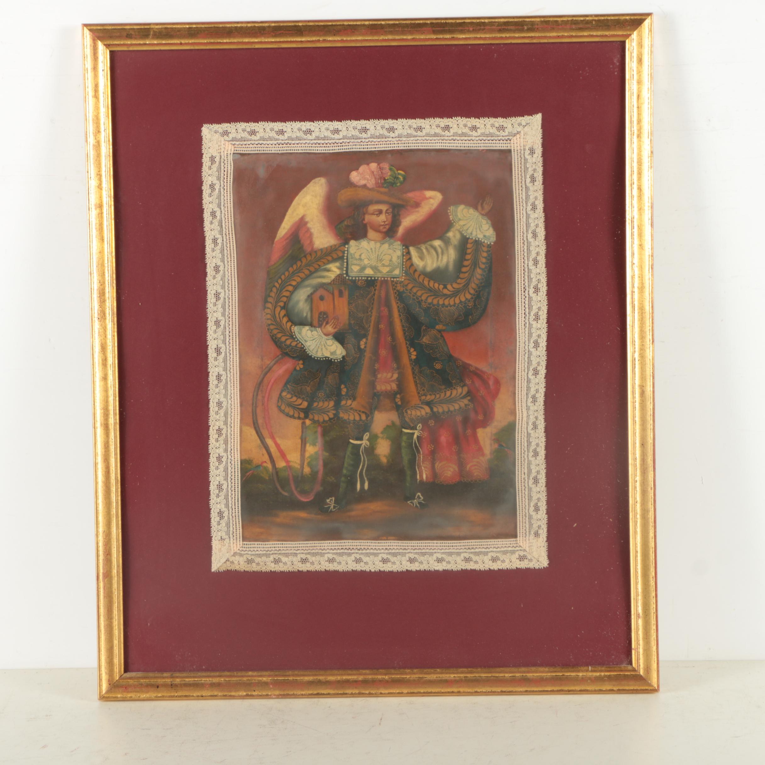 Oil Painting on Canvas of Angel of Cuzco