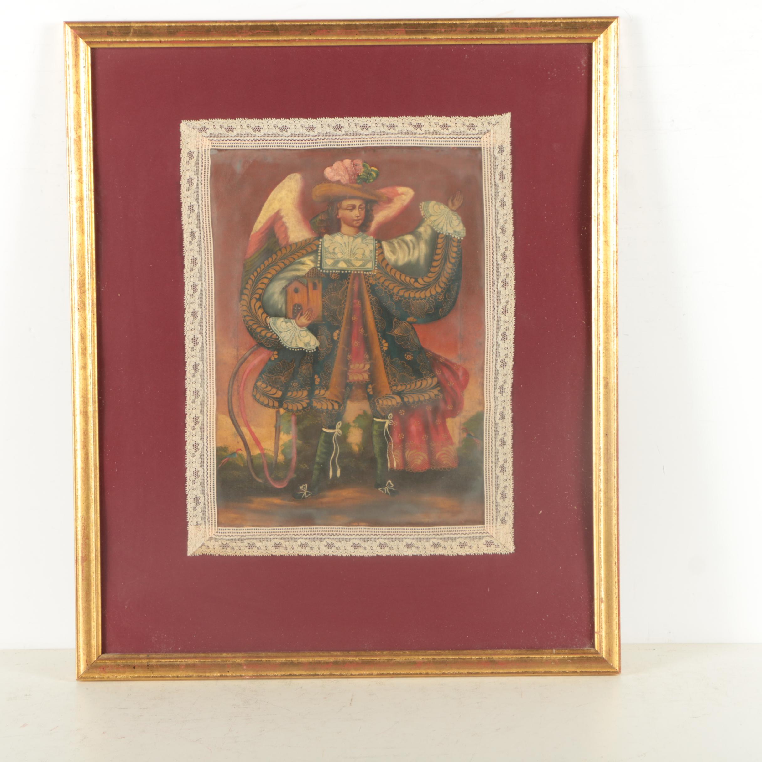 Oil Painting on Canvas of Angel of Cuzco