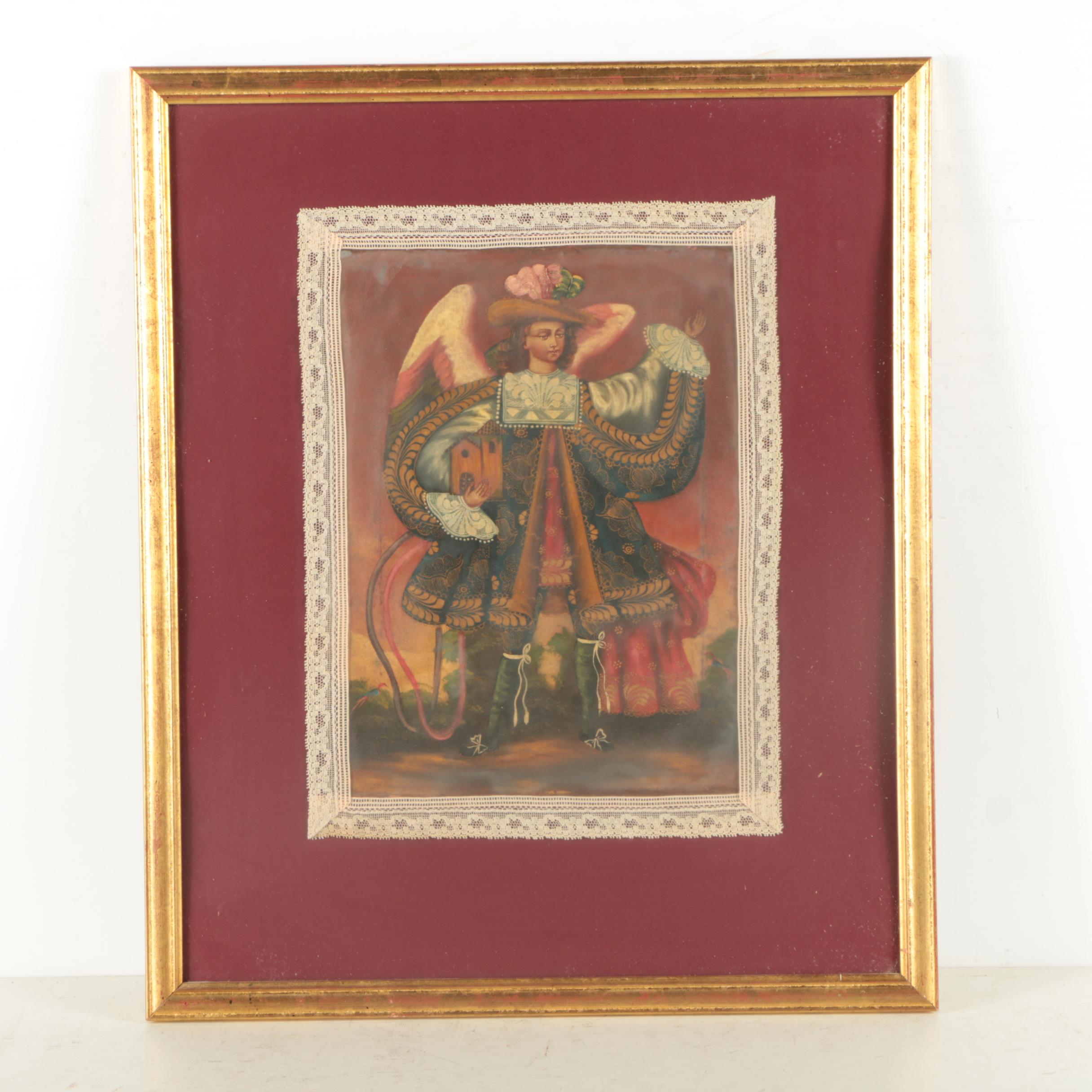 Oil Painting on Canvas of Angel of Cuzco
