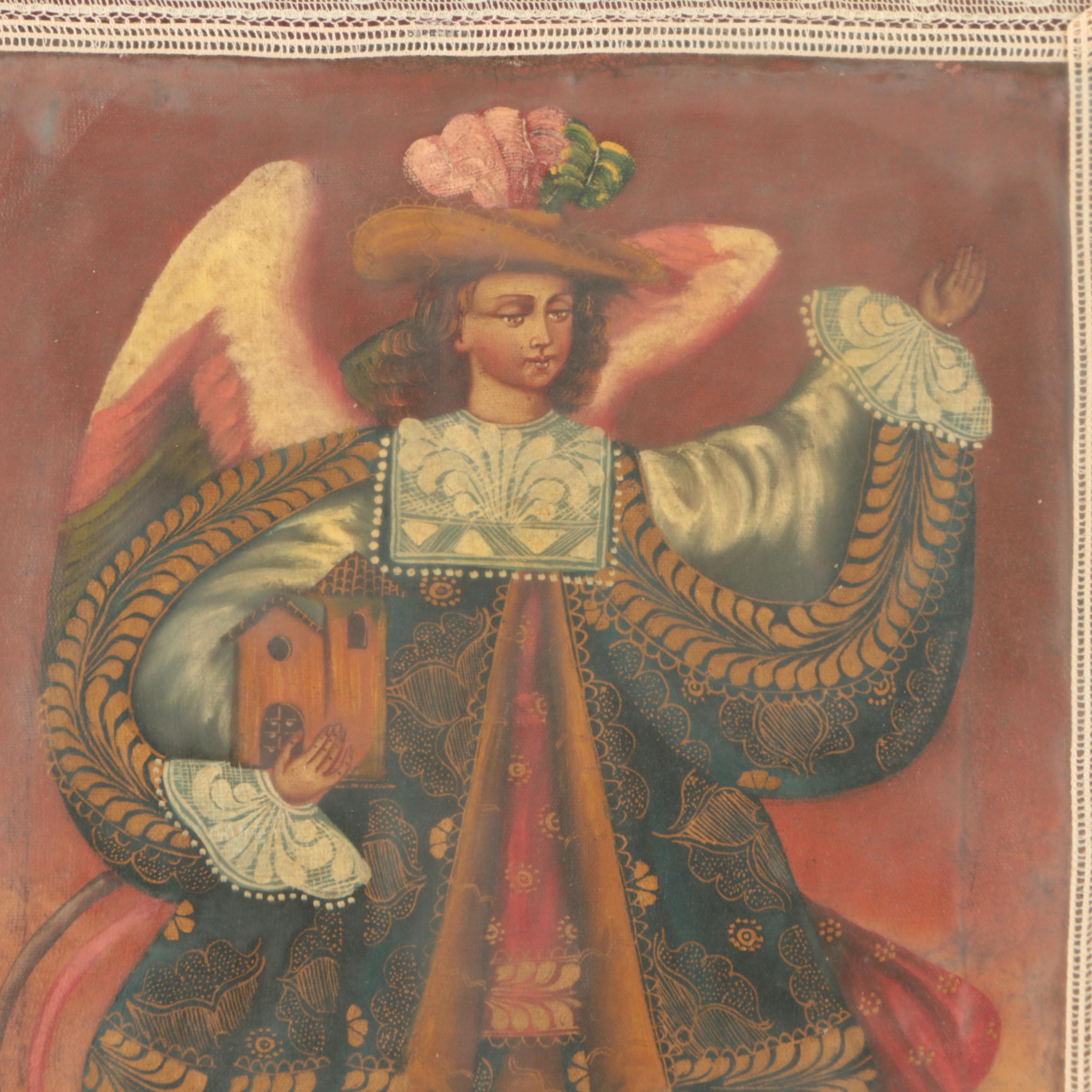 Oil Painting on Canvas of Angel of Cuzco