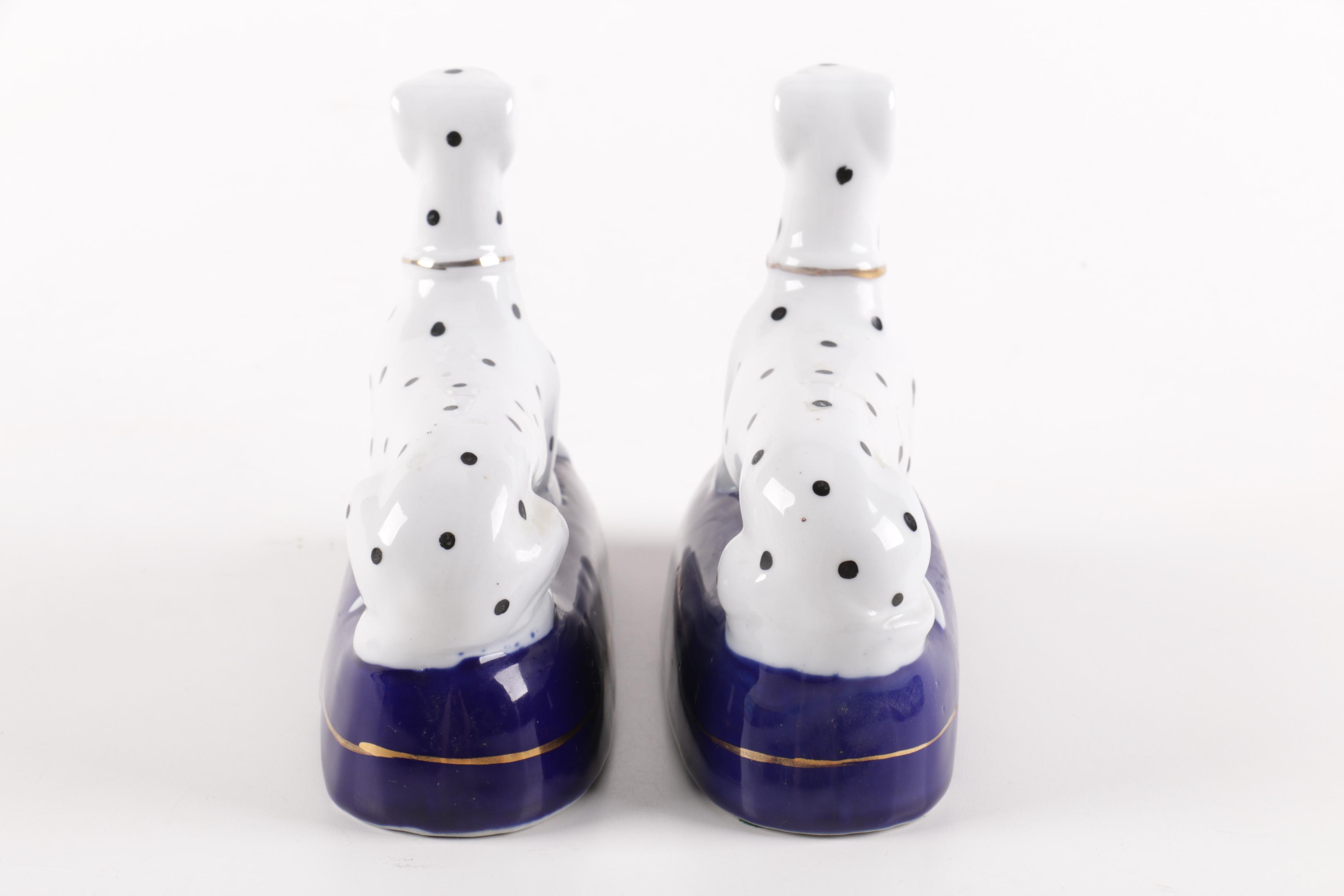 Pair of Porcelain Dalmatian Figurines