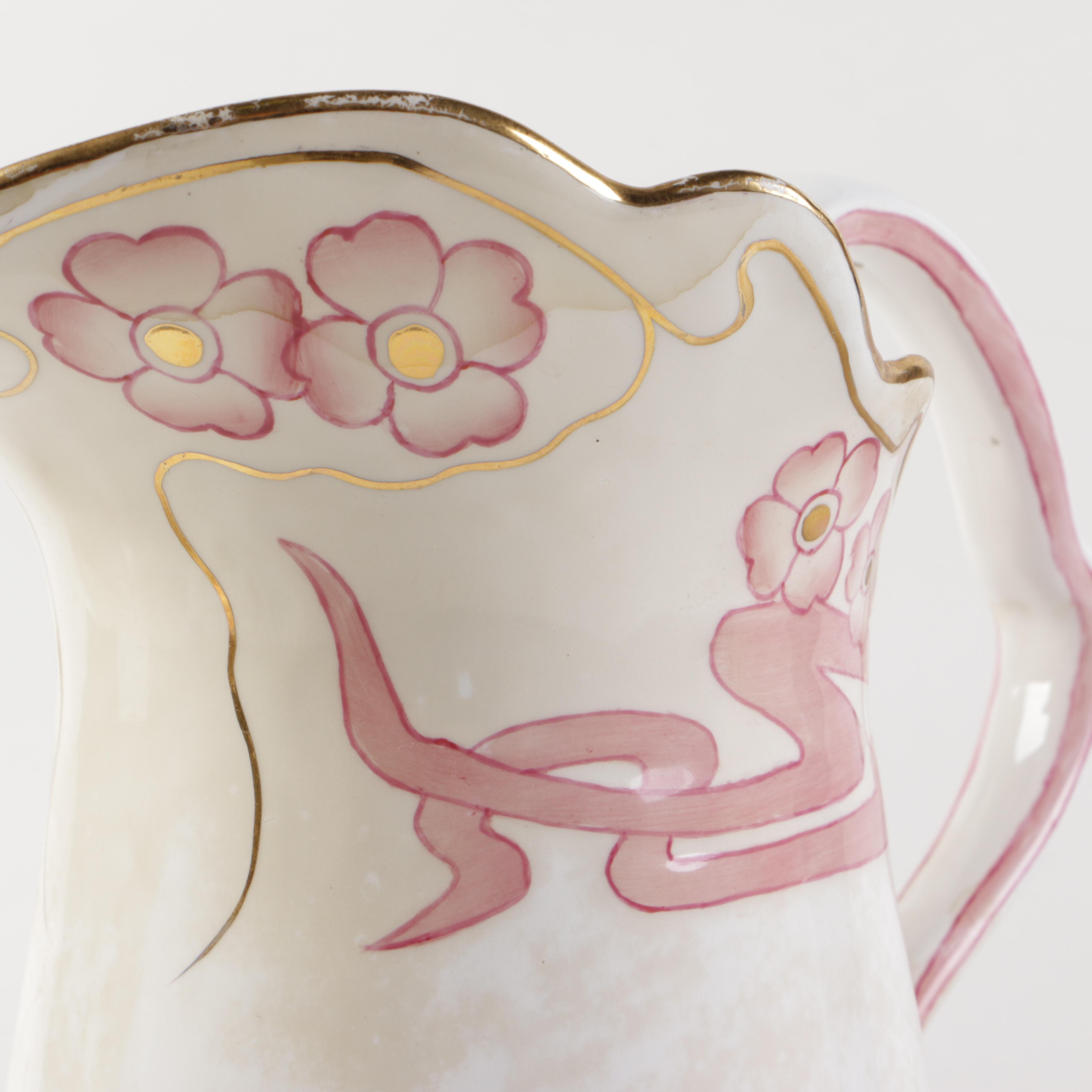 Antique Pink and White Vanity Set