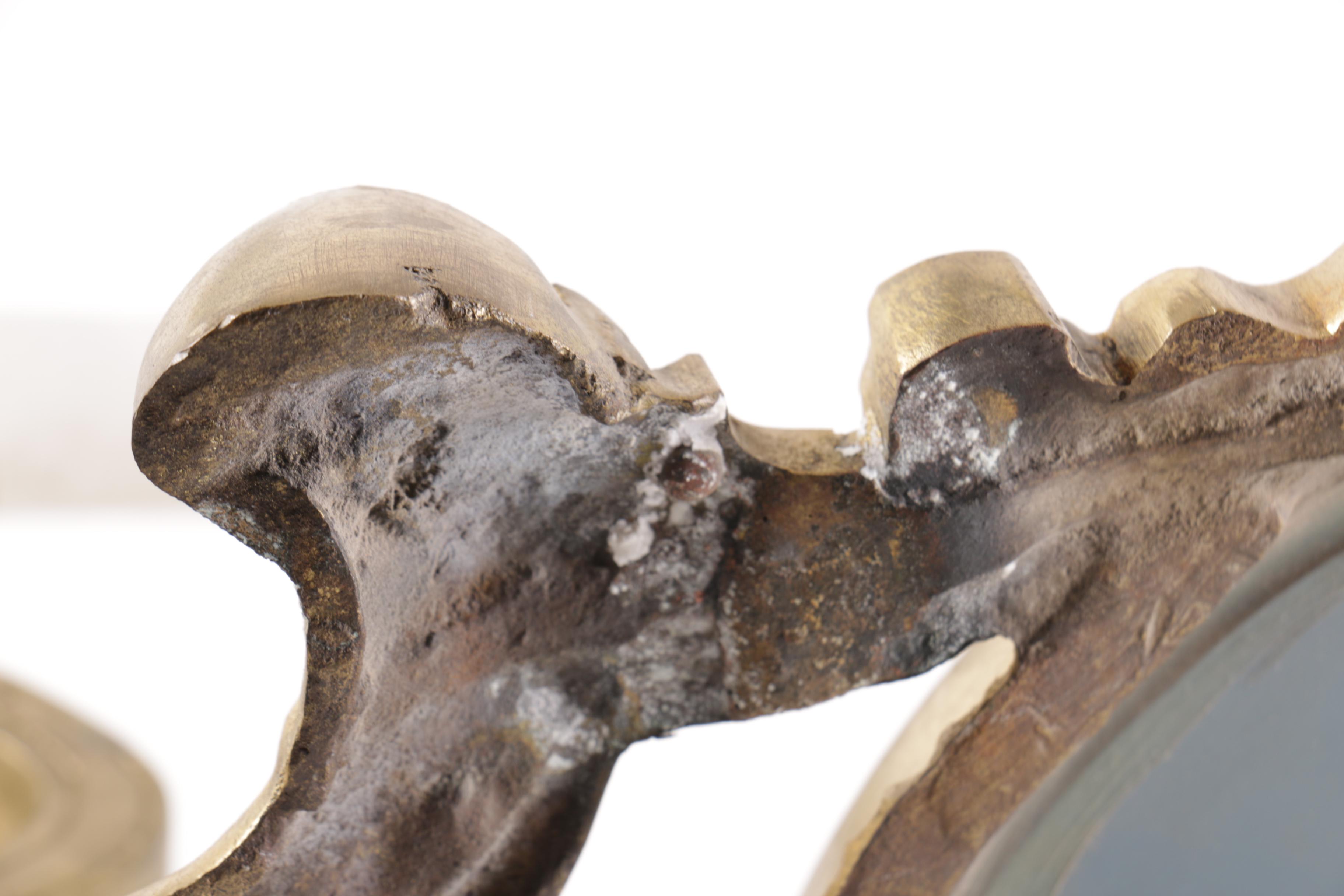 Ornate Brass Mirrored Wall Sconce