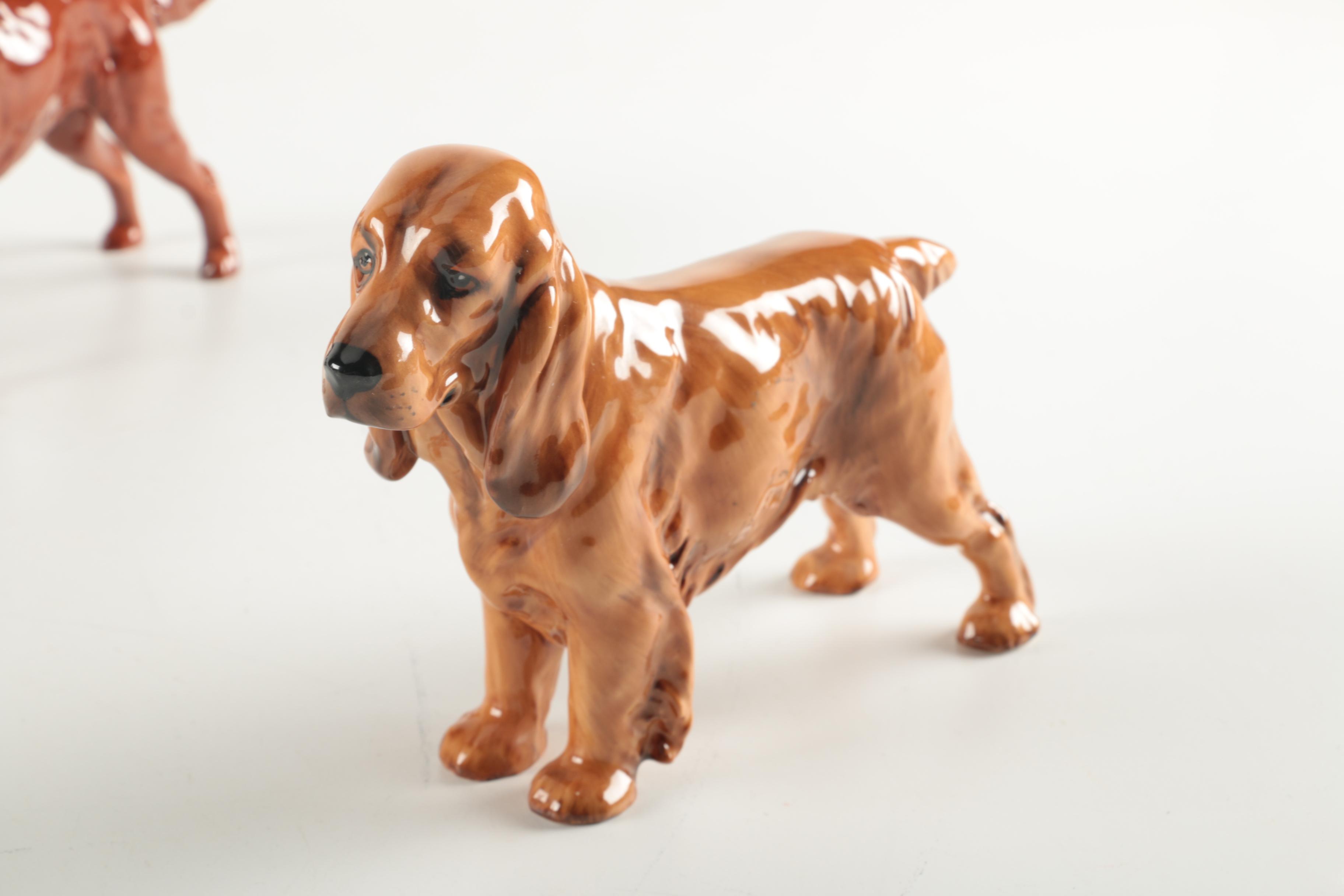 Royal Doulton English Cocker Spaniel and Irish SetterFigurines