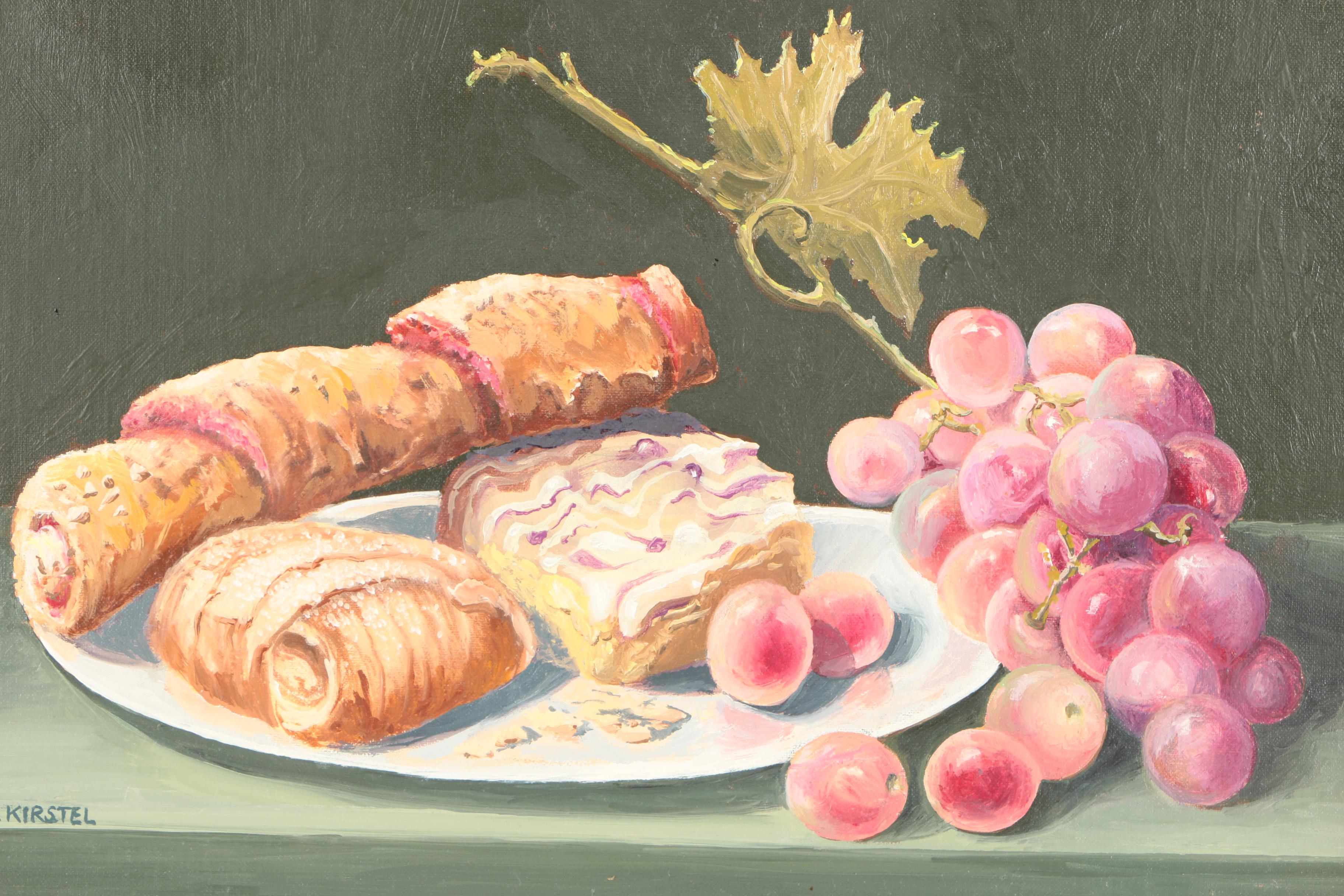 H.E. Kirstel Still Life Oil Paintings