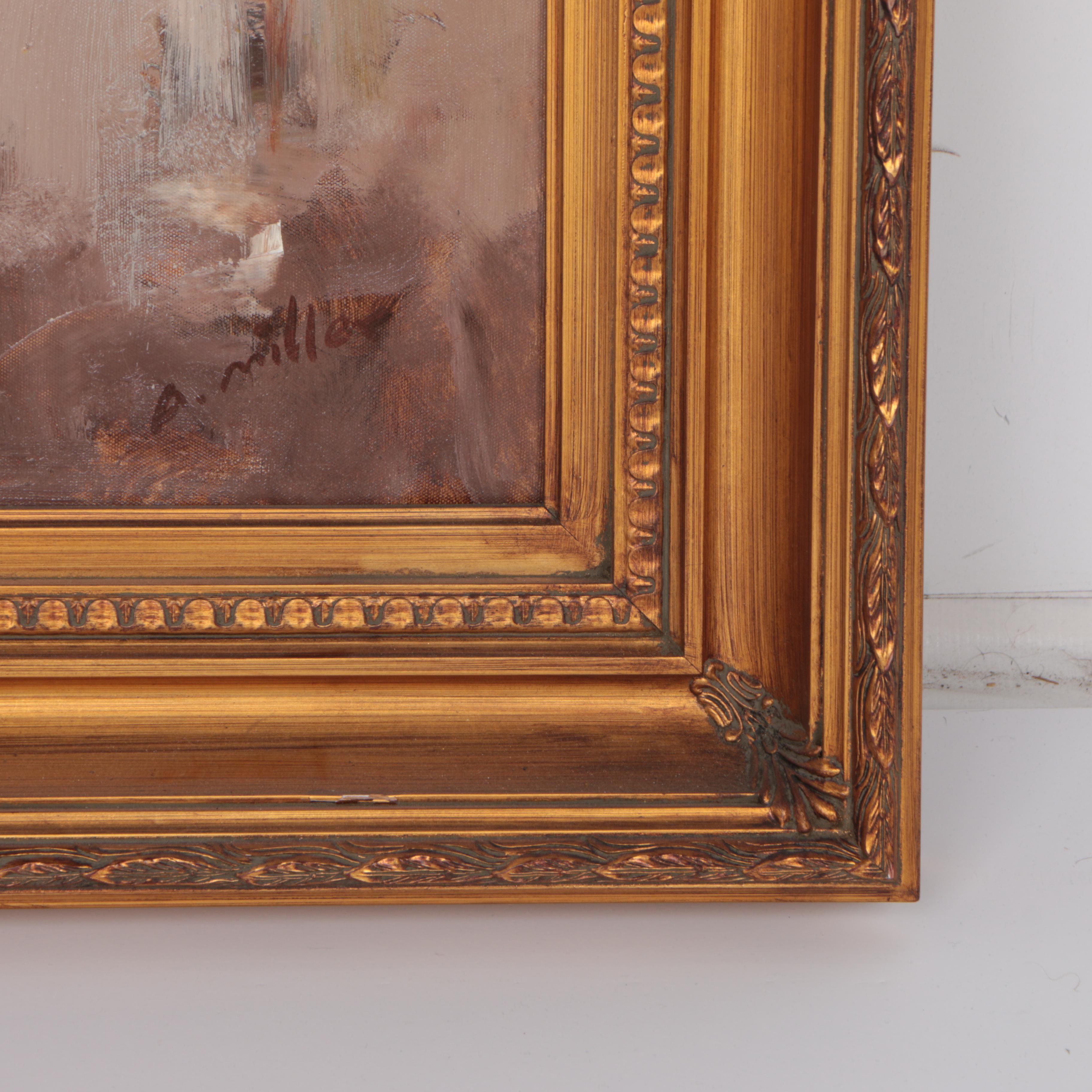 A. Miller Oil on Canvas of Grapes