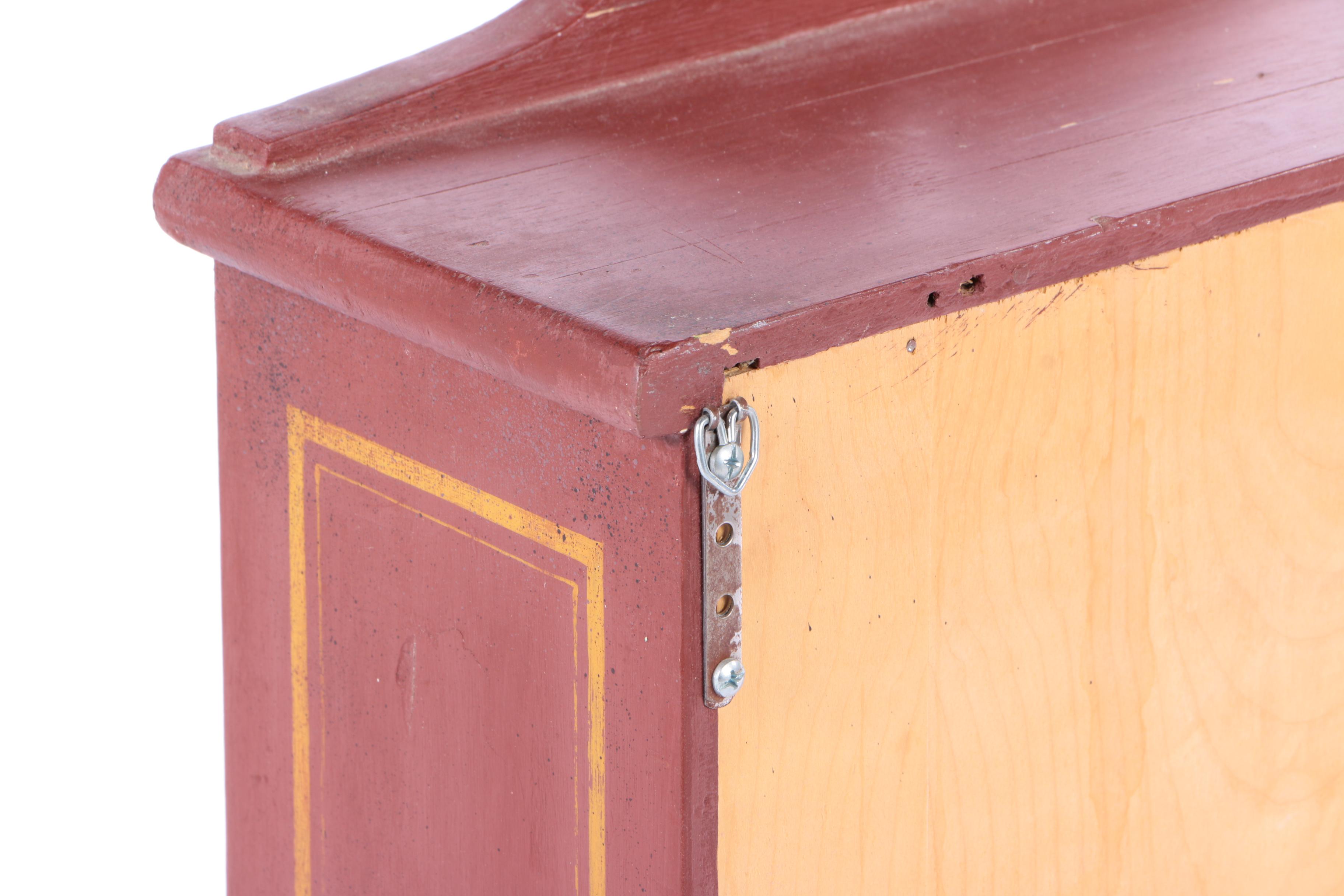 Hand-Painted Trompe L'oeil Wall Cabinet by Harvey E. Kirstel