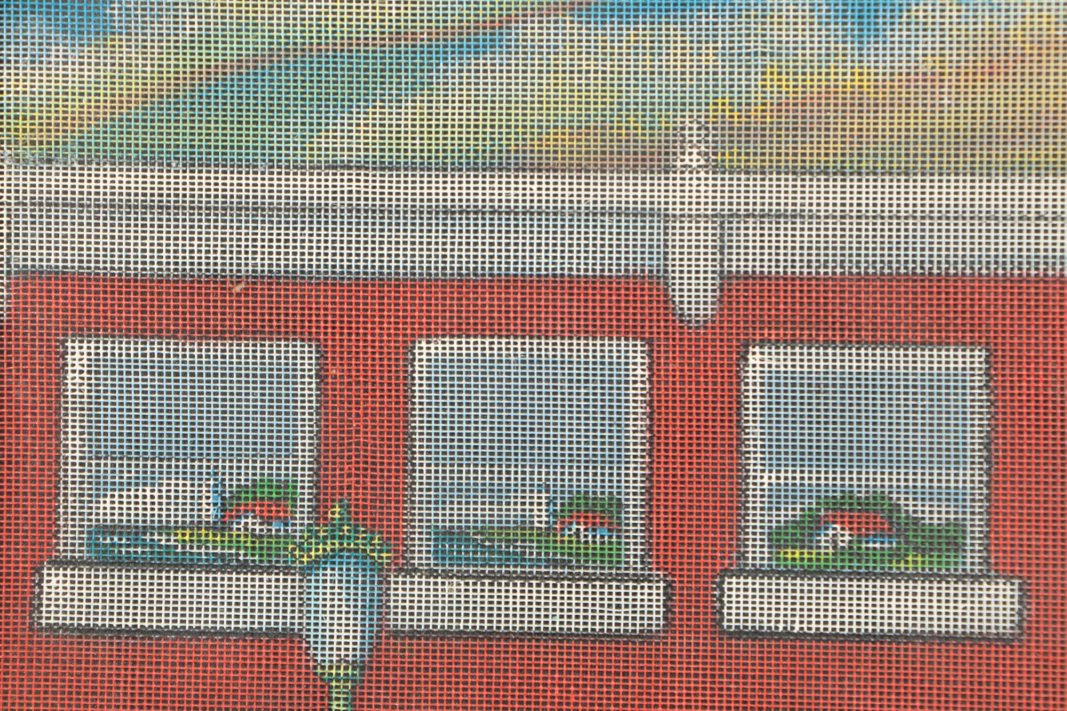 Signed Painting on Window Screen