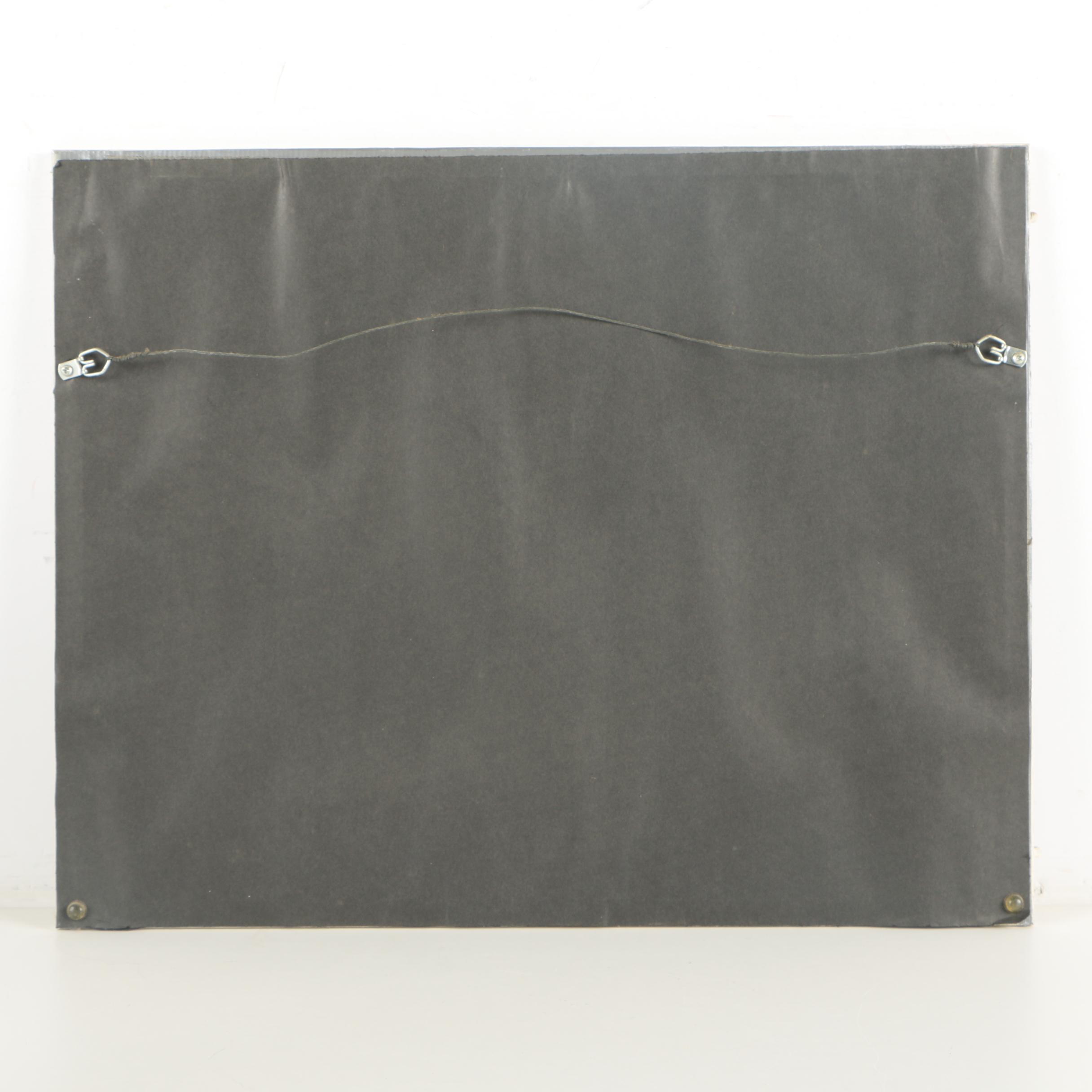 Signed Painting on Window Screen