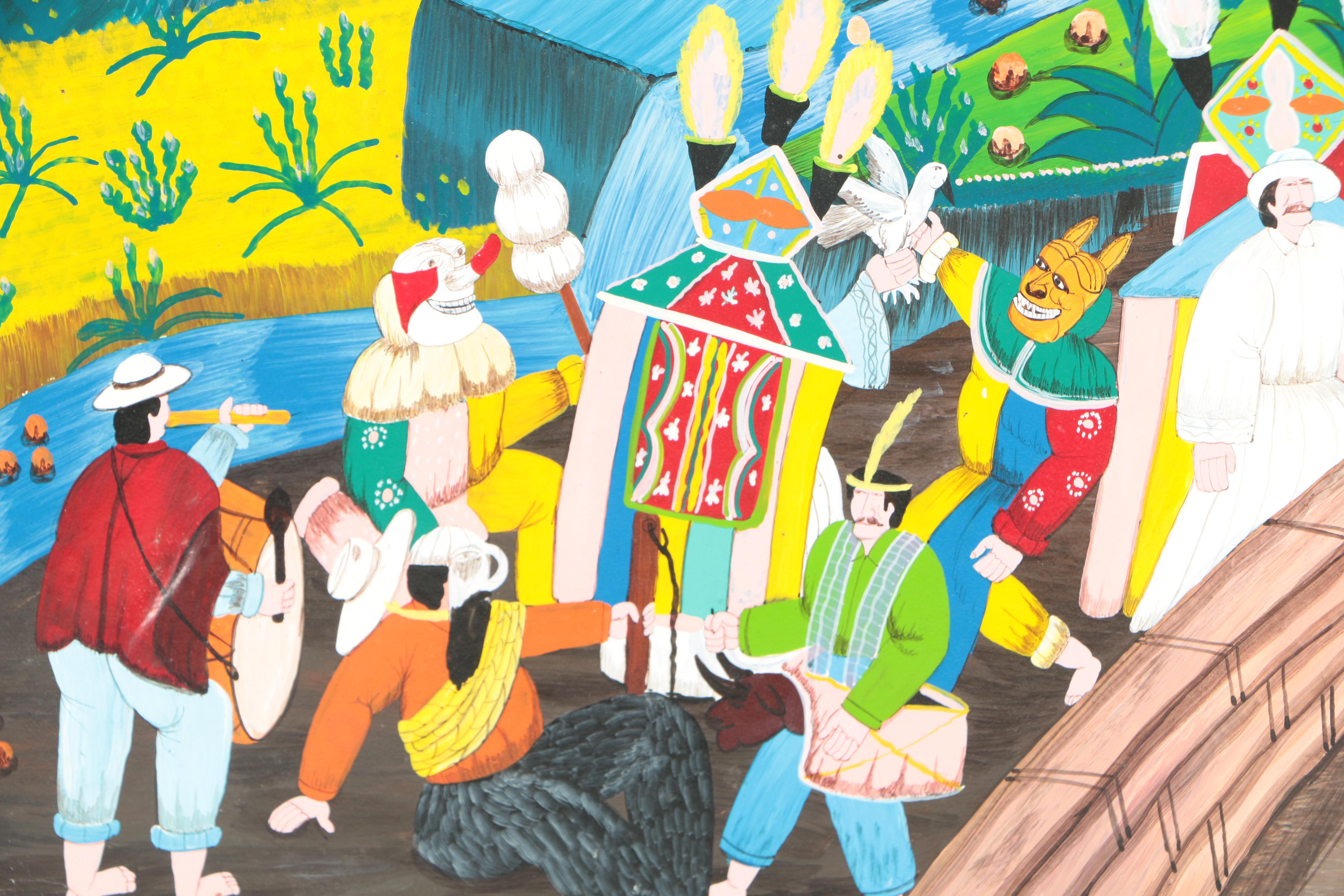 Jose Alfonso Chusin Acrylic Painting on Canvas