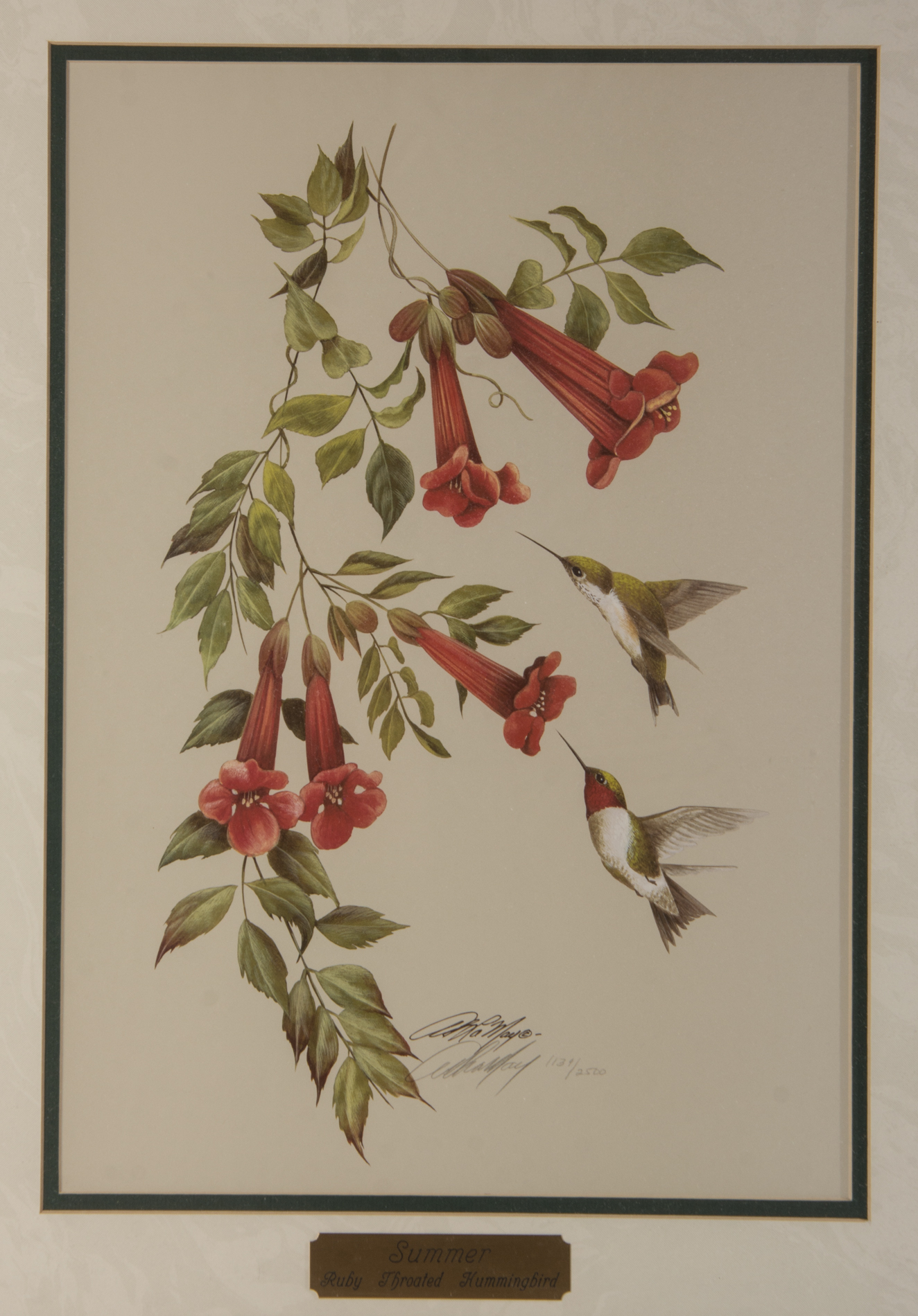 Art LaMay Signed Limited Edition Hummingbird Offset Lithograph