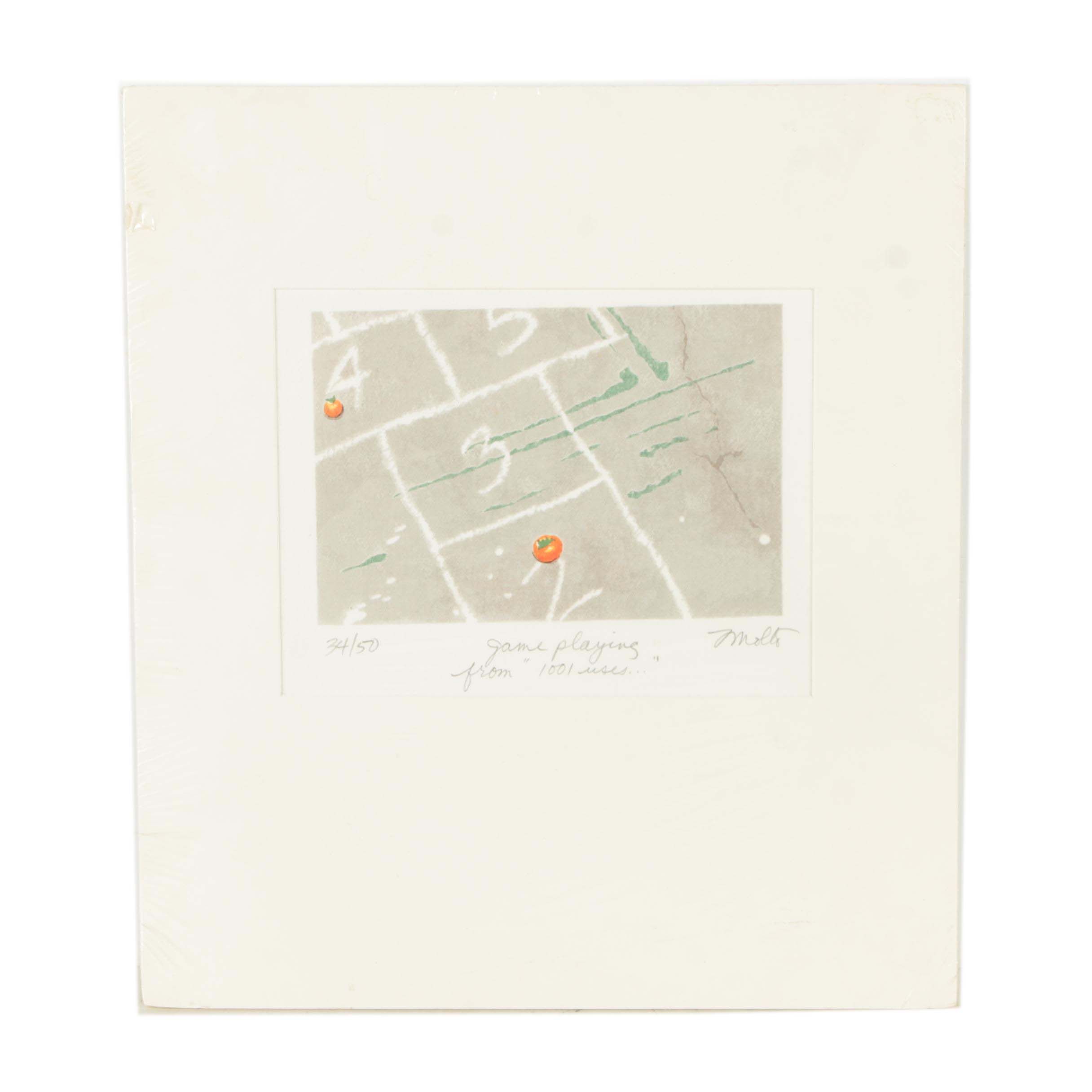 Linda Molto Limited Edition Serigraph on Paper "Game Playing"