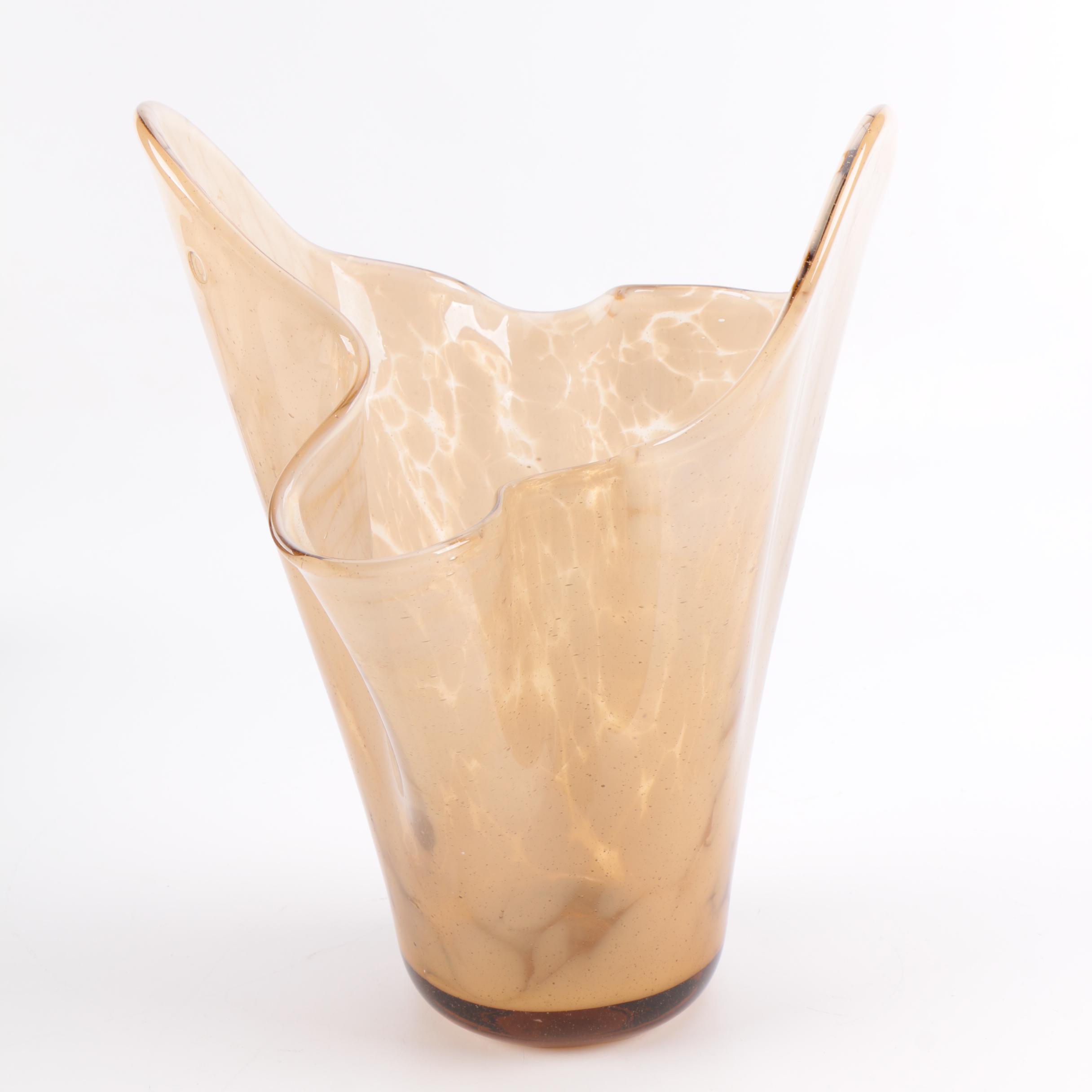 Frosted Art glass vase