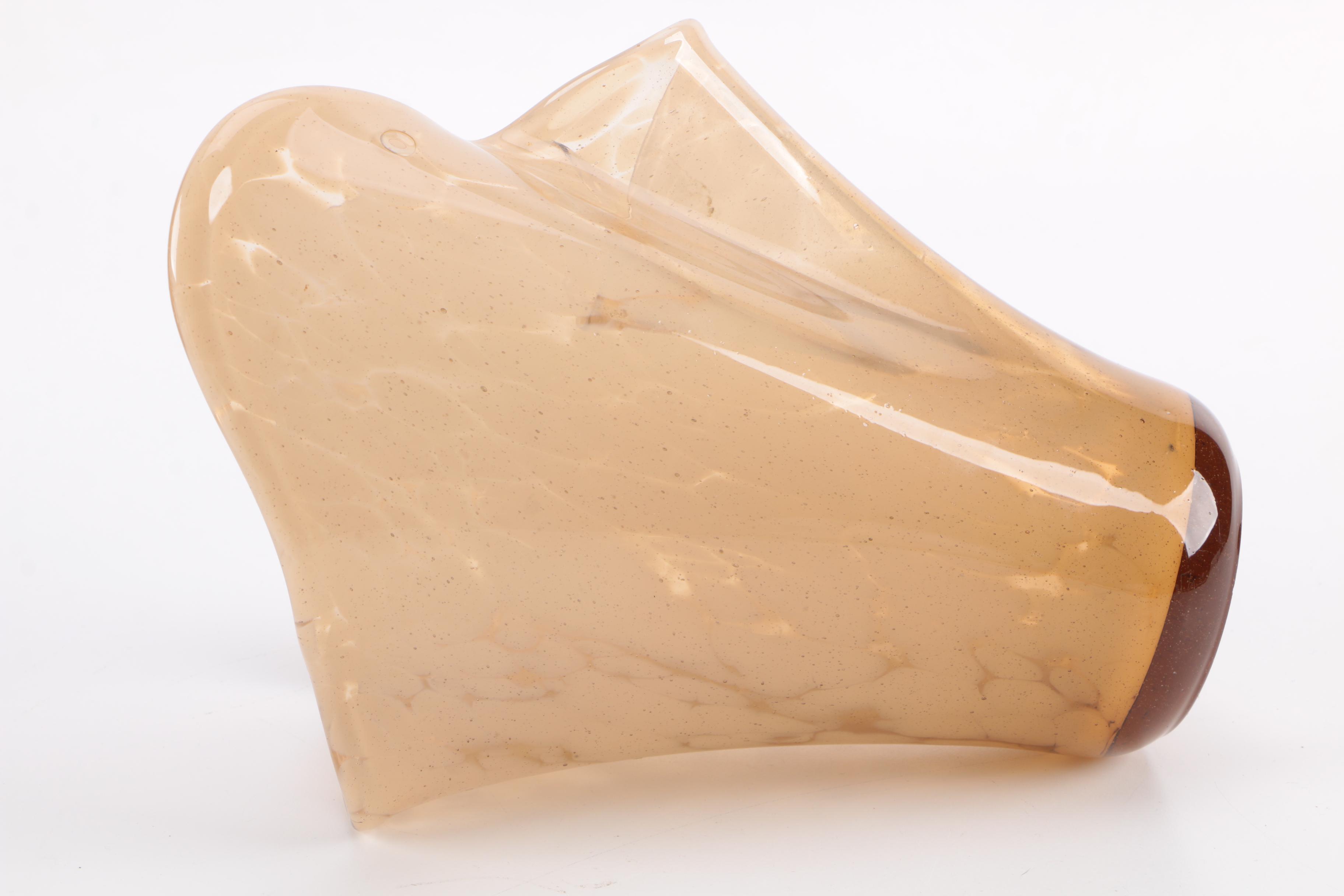 Frosted Art glass vase