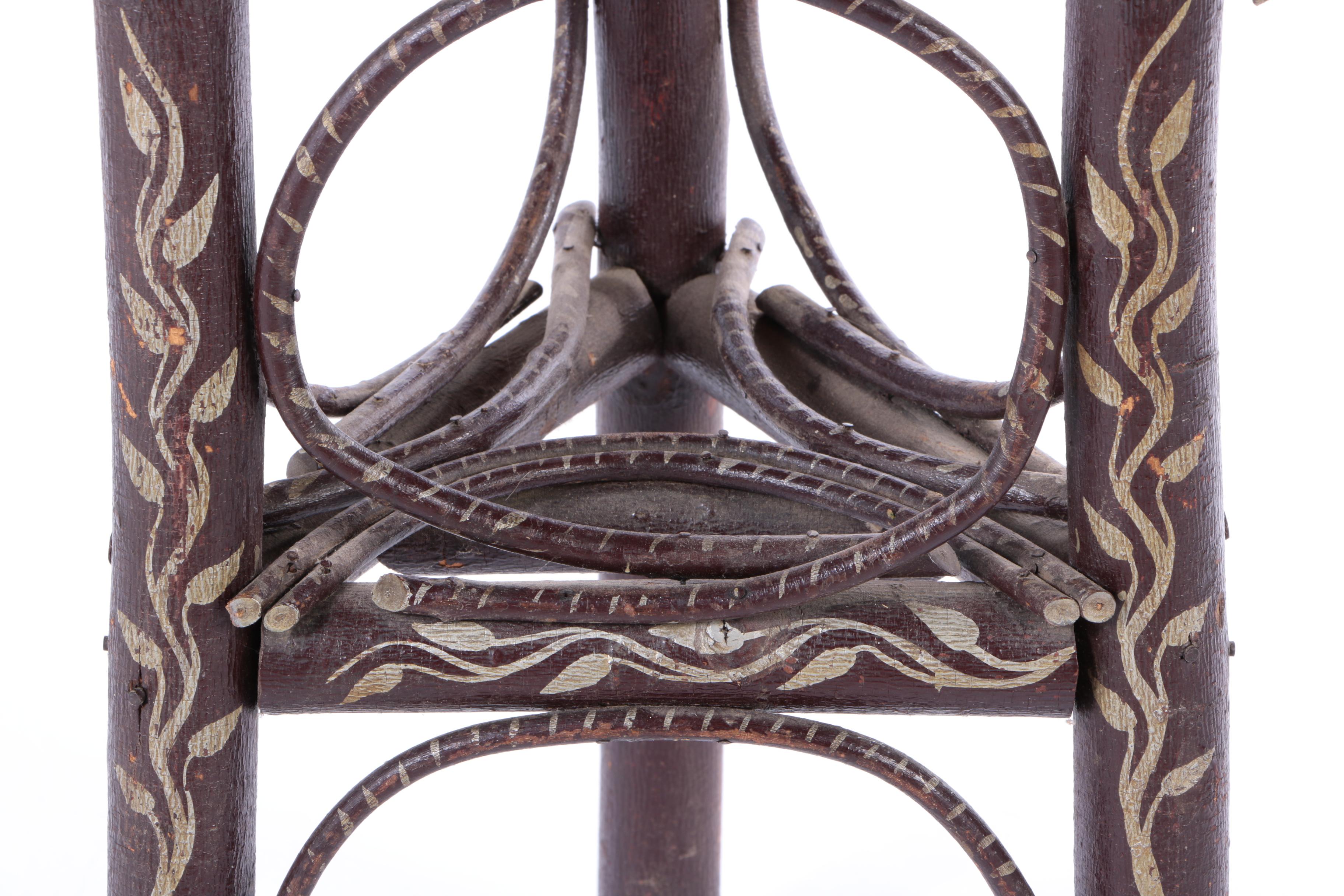 Vintage Adirondack Style Bent Twig Stand