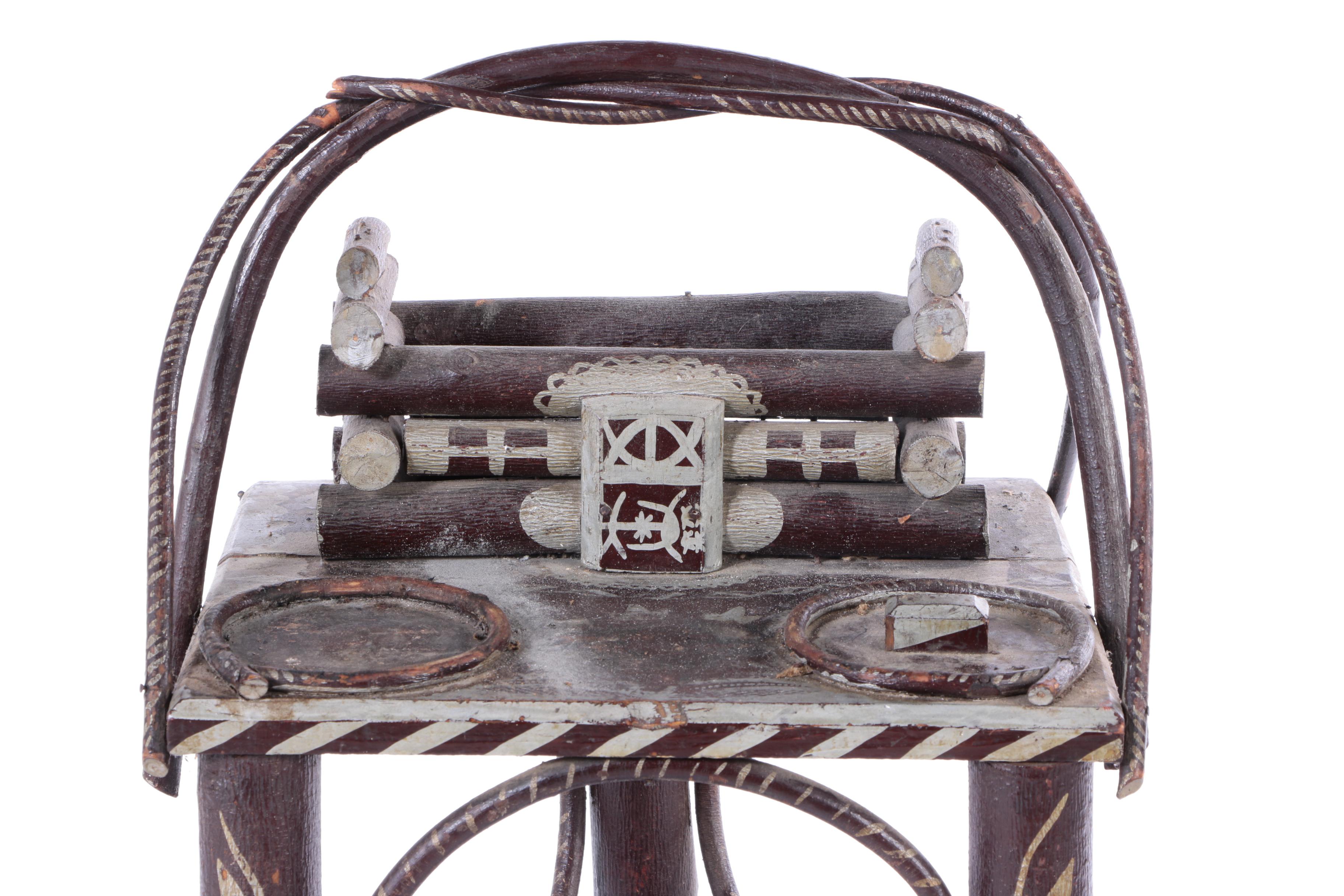 Vintage Adirondack Style Bent Twig Stand