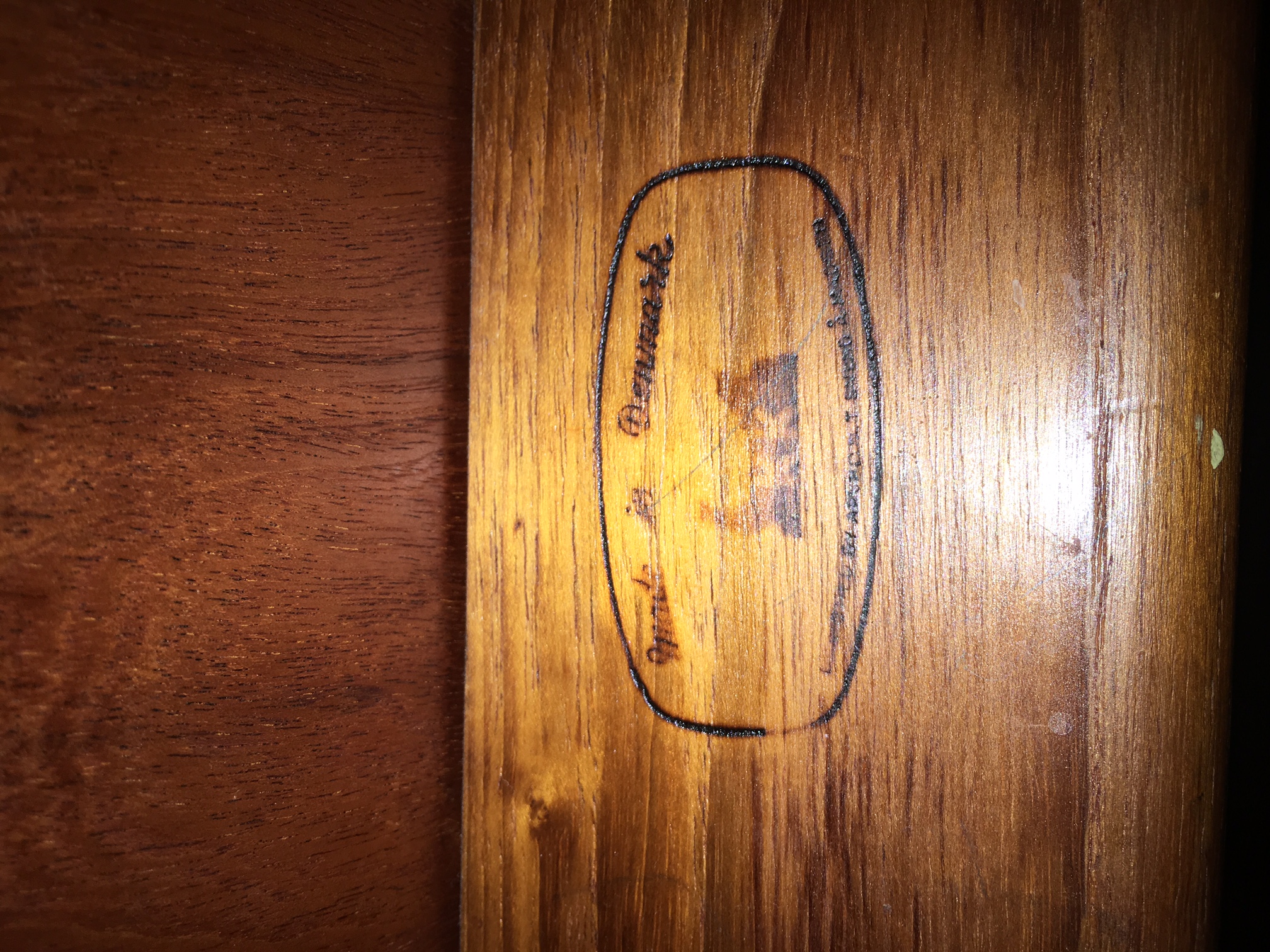 Danish Modern Table by Svend Madsen with Chairs by Benny LInden