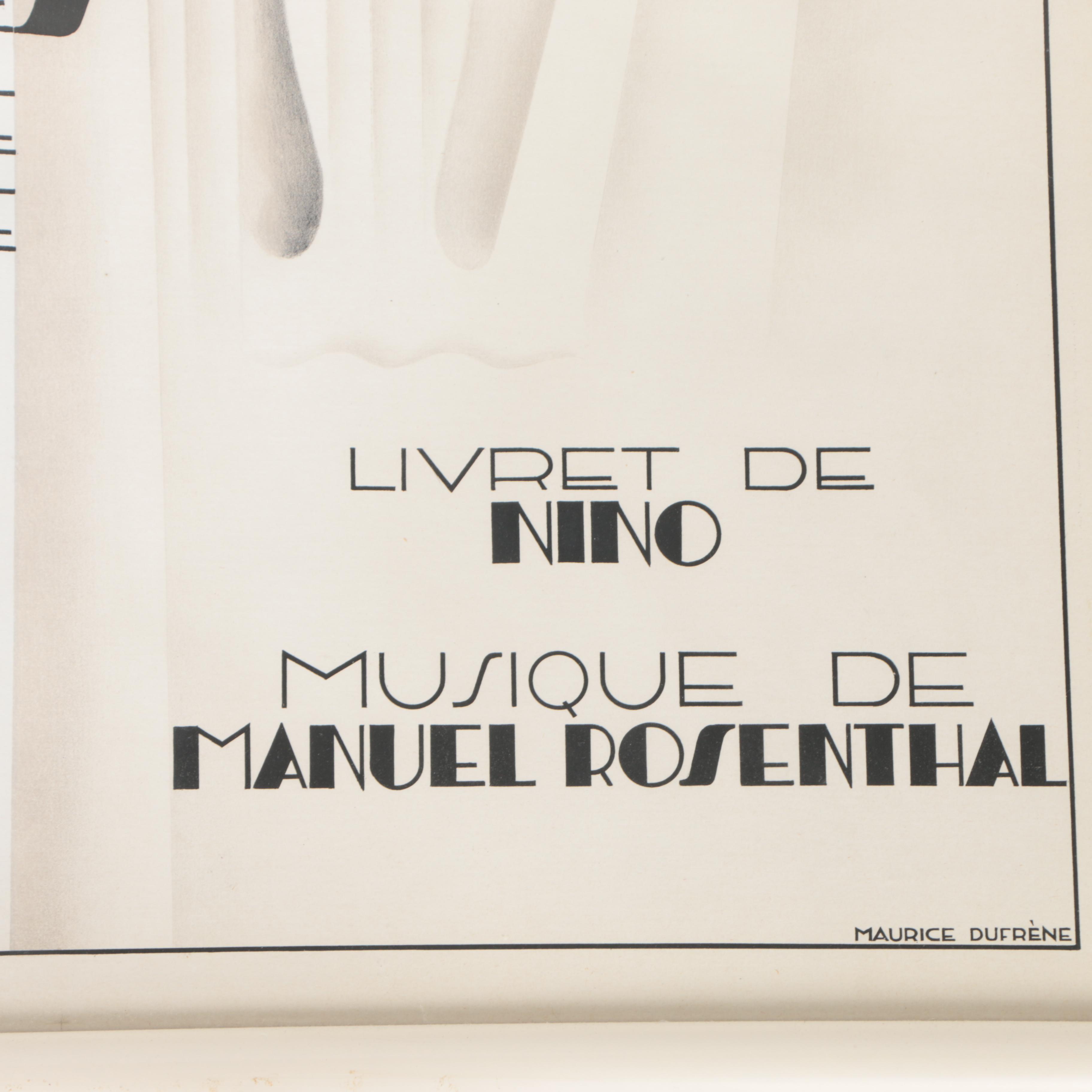 Maurice Dufrene Lithograph Poster "Rayon Des Soieries"