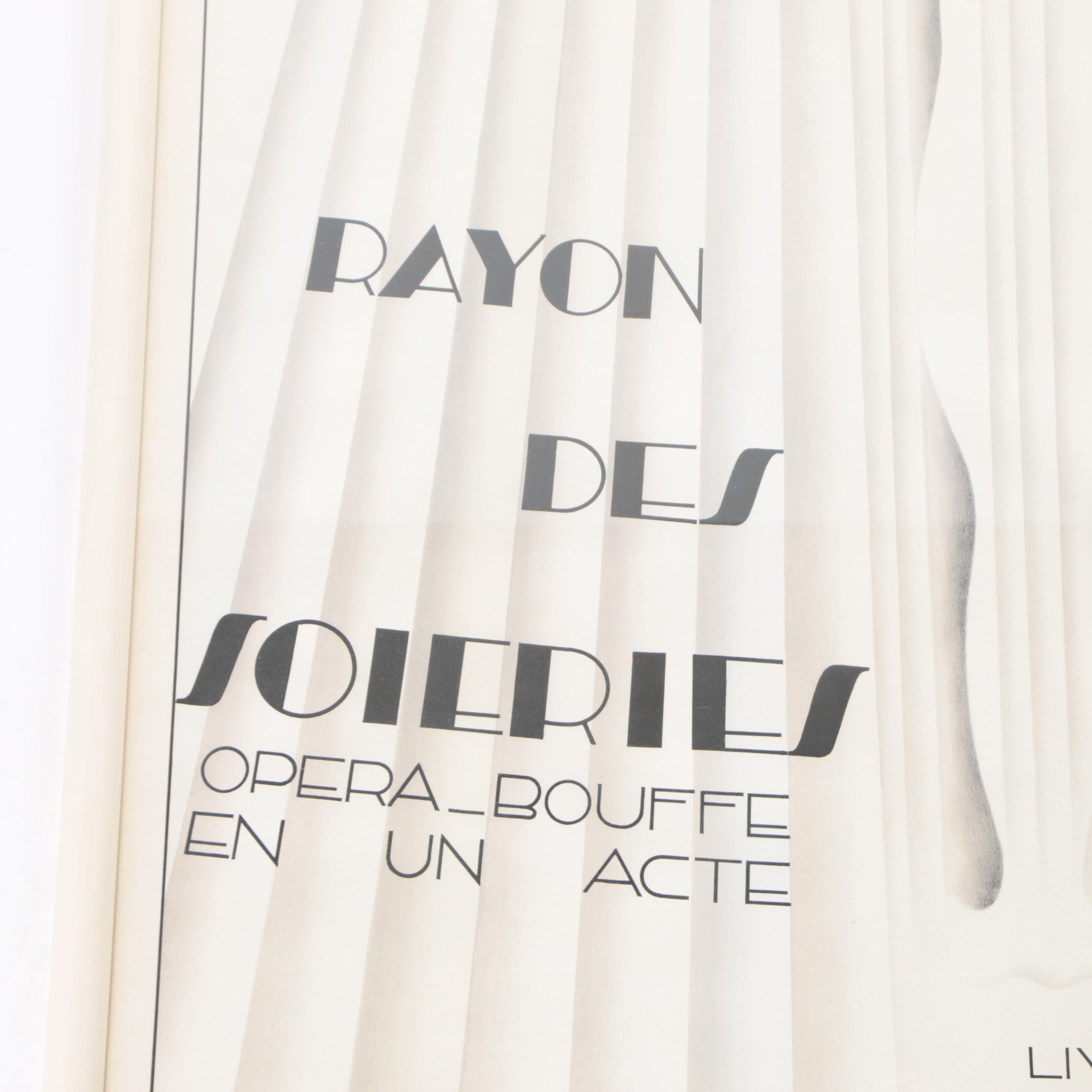 Maurice Dufrene Lithograph Poster "Rayon Des Soieries"