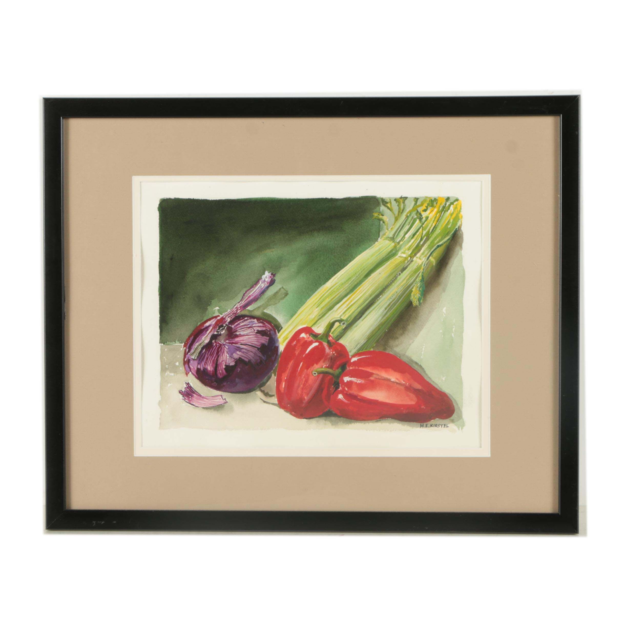 Harvey Kirstel Watercolor on Paper "The Trinity"