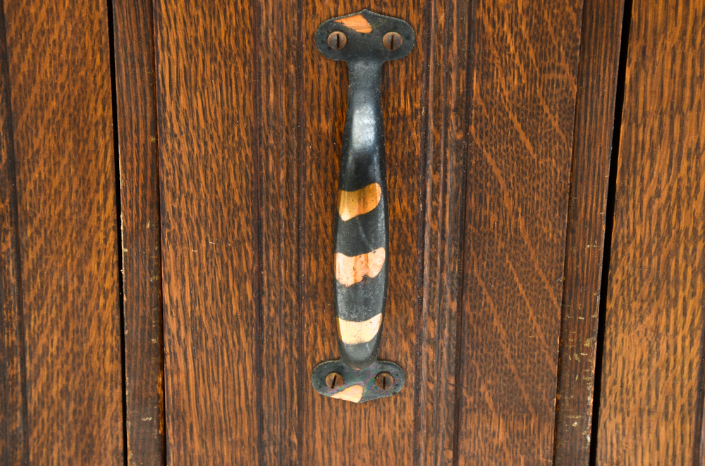 Three Antique Oak Stacked Document Files