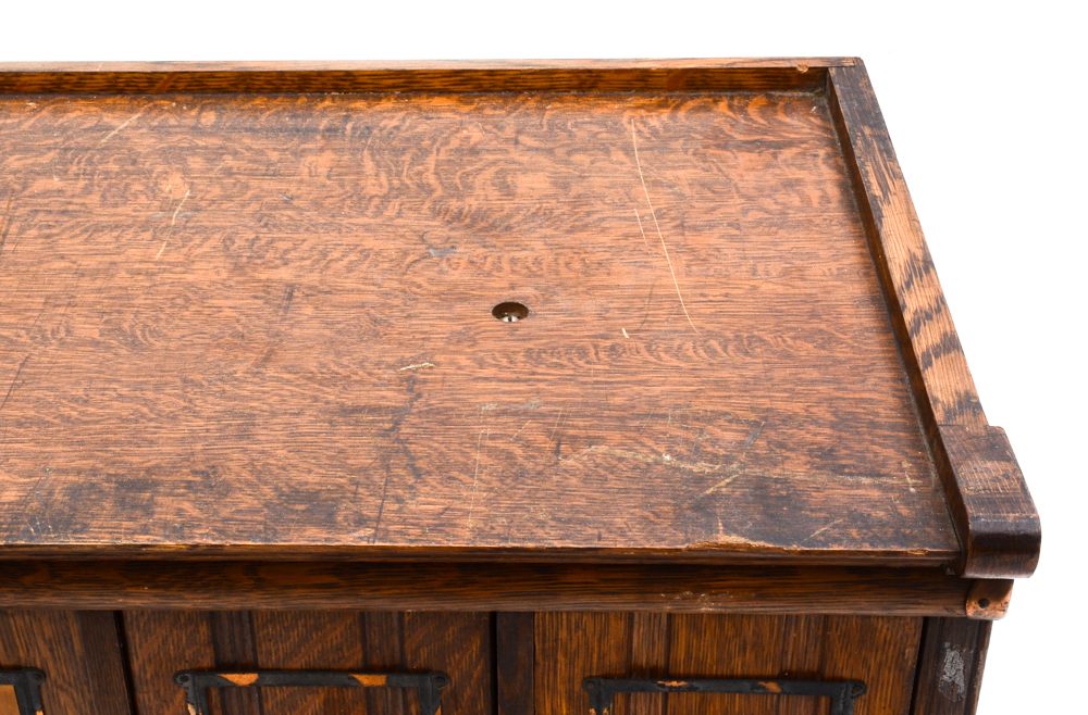 Three Antique Oak Stacked Document Files